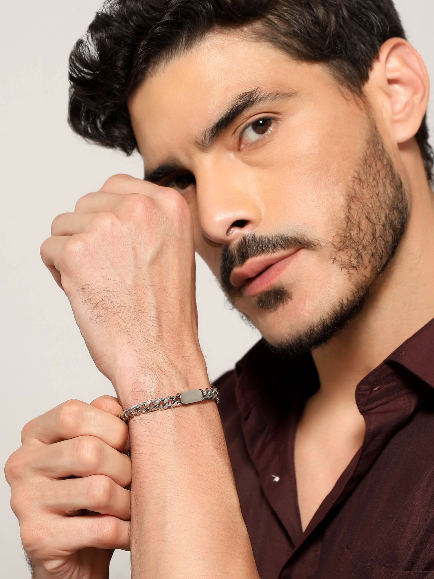 Hip Hop Jewelry Cuban Bracelet (Silver)