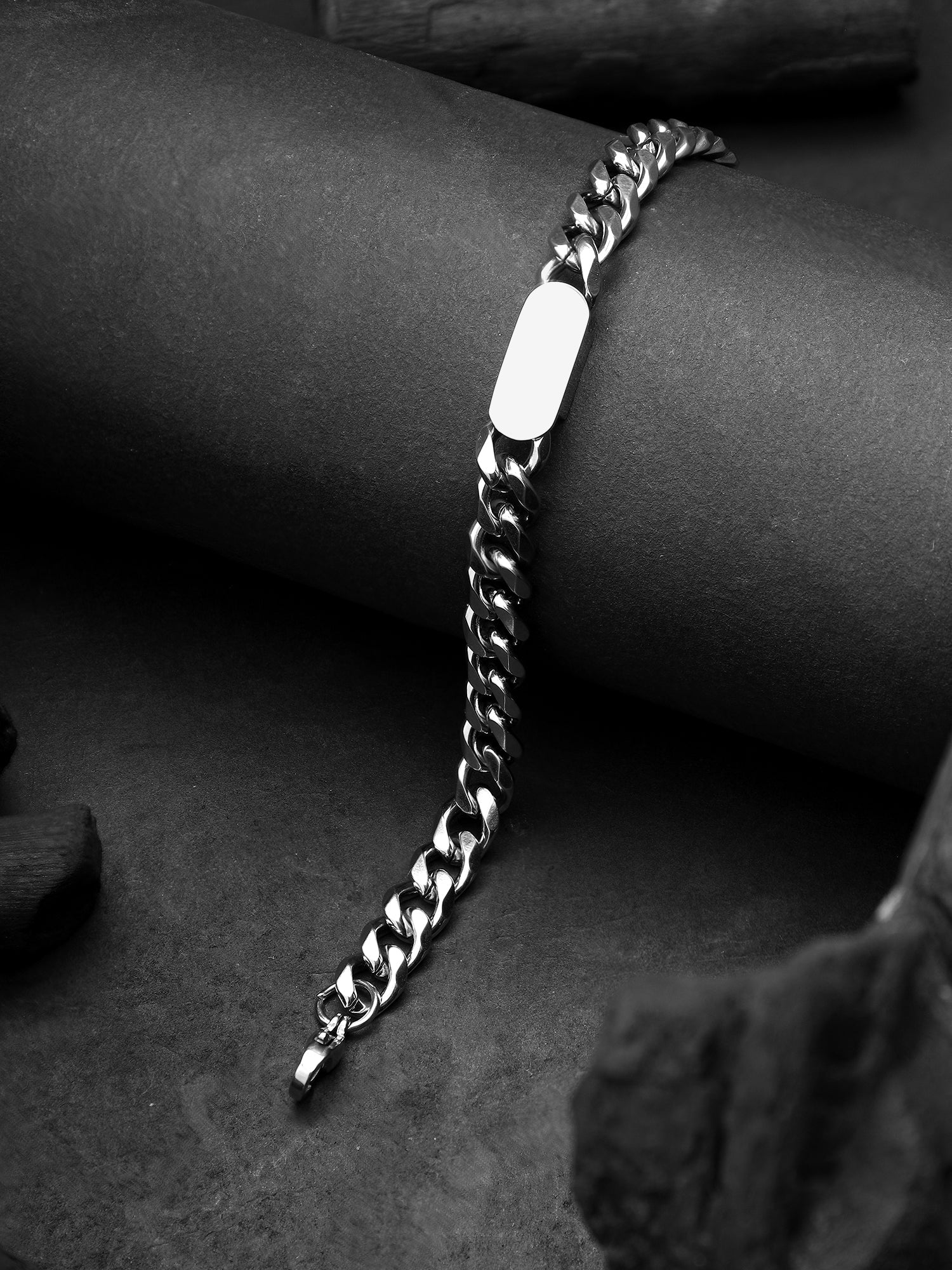 Hip Hop Jewelry Cuban Bracelet (Silver)