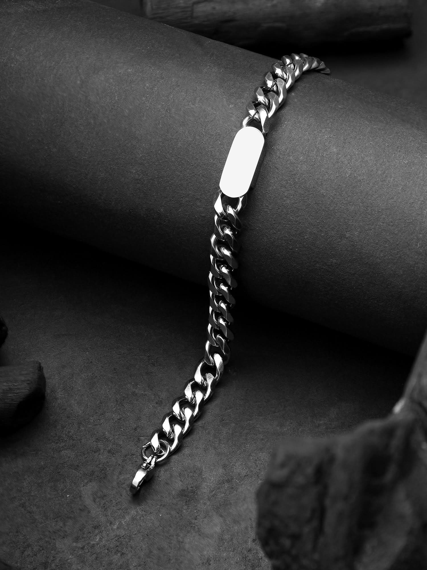 Hip Hop Jewelry Cuban Bracelet (Silver)