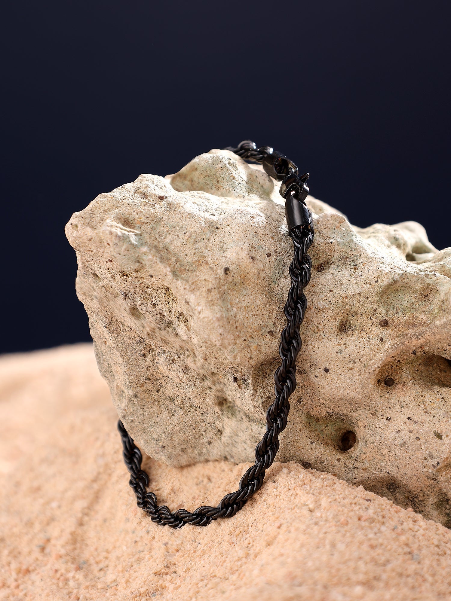 Twist Rope Bracelet (Black)