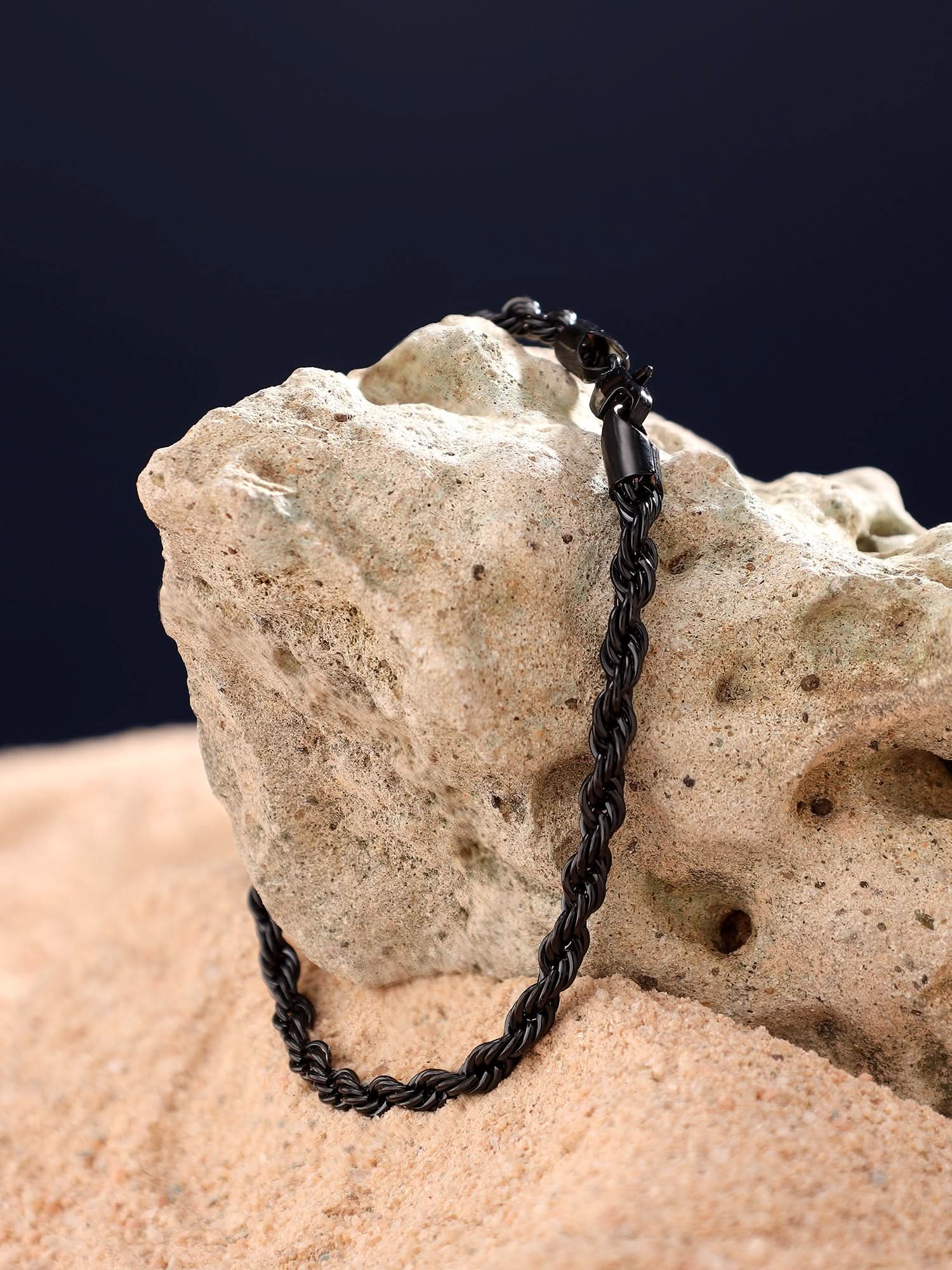 Twist Rope Bracelet (Black)