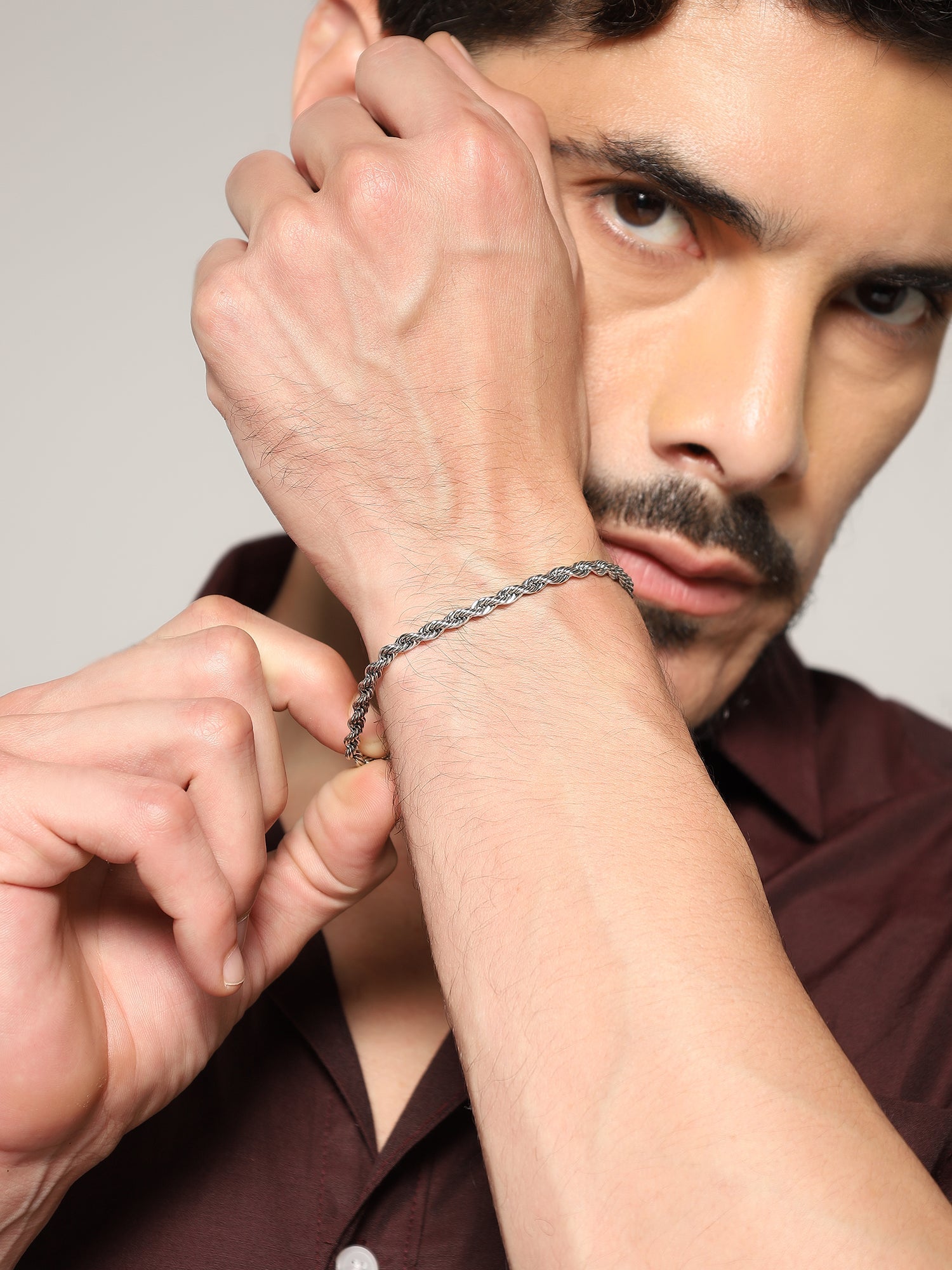 Twist Rope Bracelet (Silver)