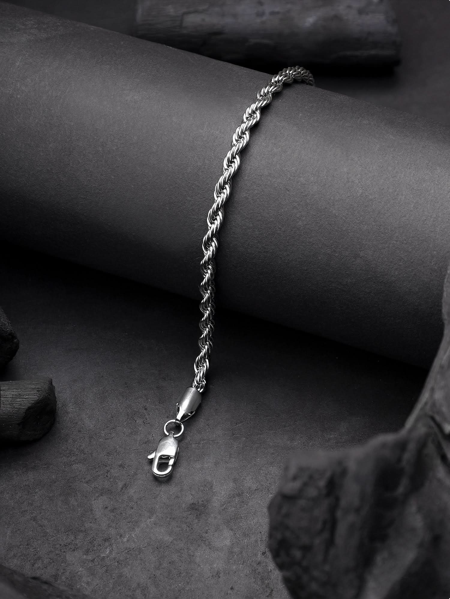 Twist Rope Bracelet (Silver)