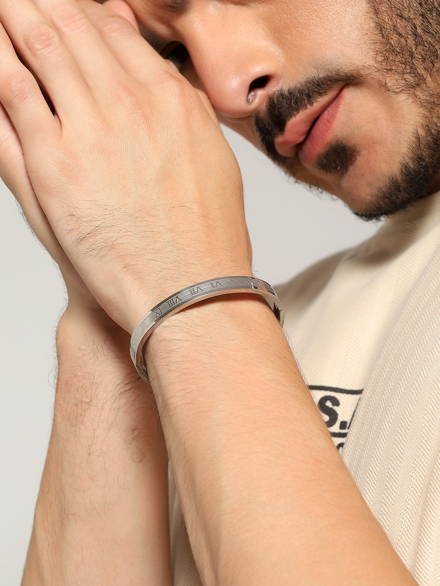 Crown Charm Roman Numerals Bracelet