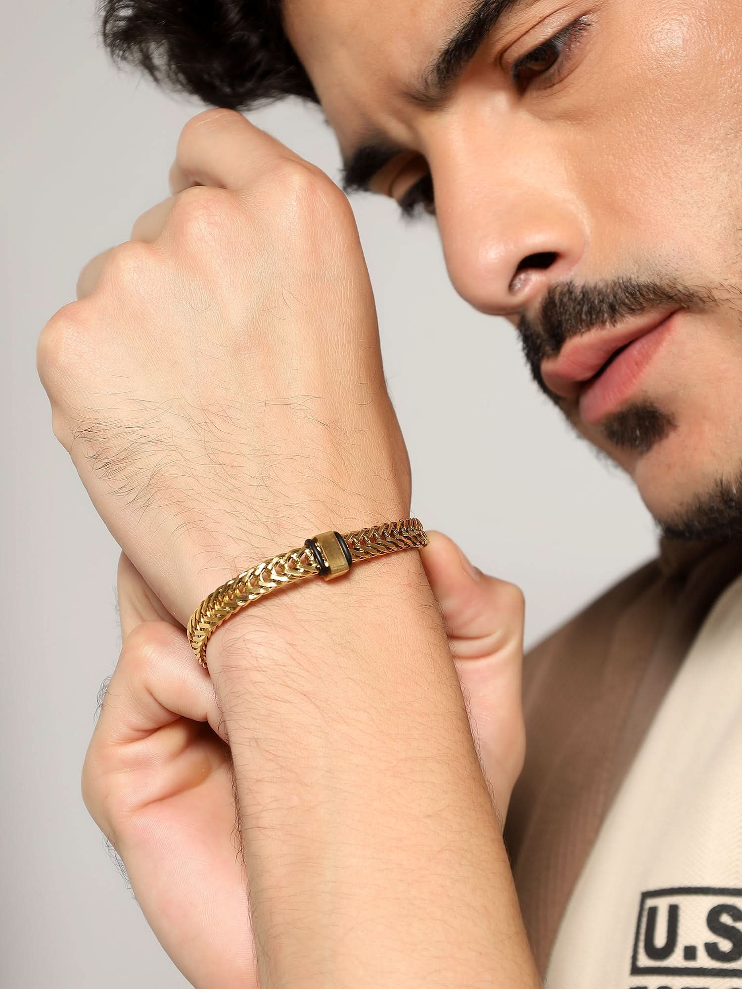 Retro Foxtail Bracelet (Gold)