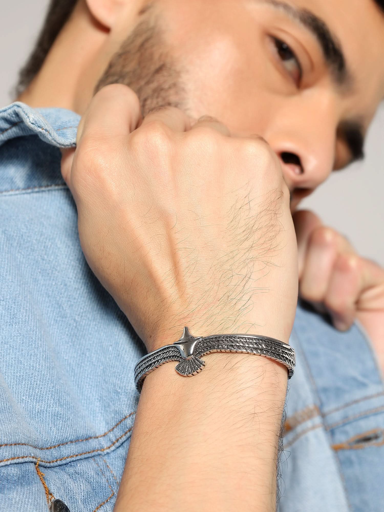 Viking Accessory Eagle Bracelet (Silver)