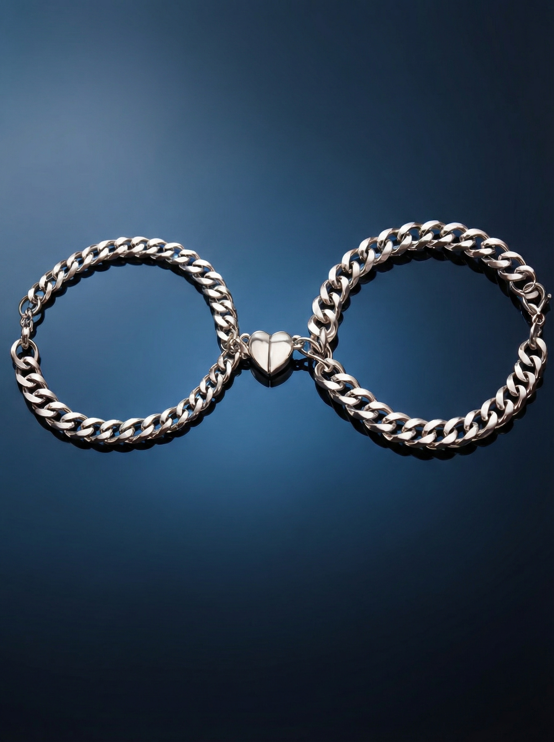 Magnetic Heart Bracelet Set