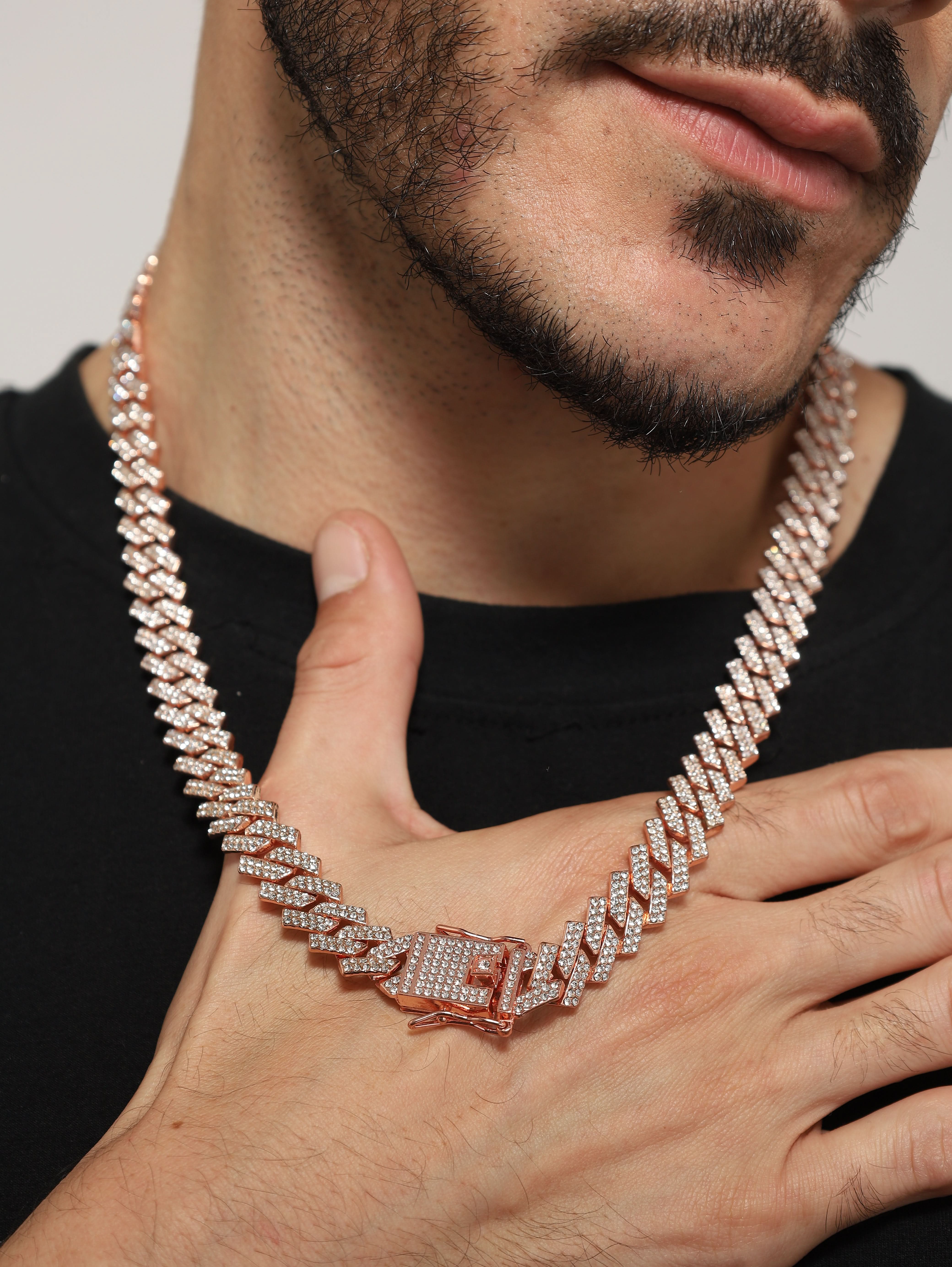 Diamond Cuban Chain (Rose Gold)