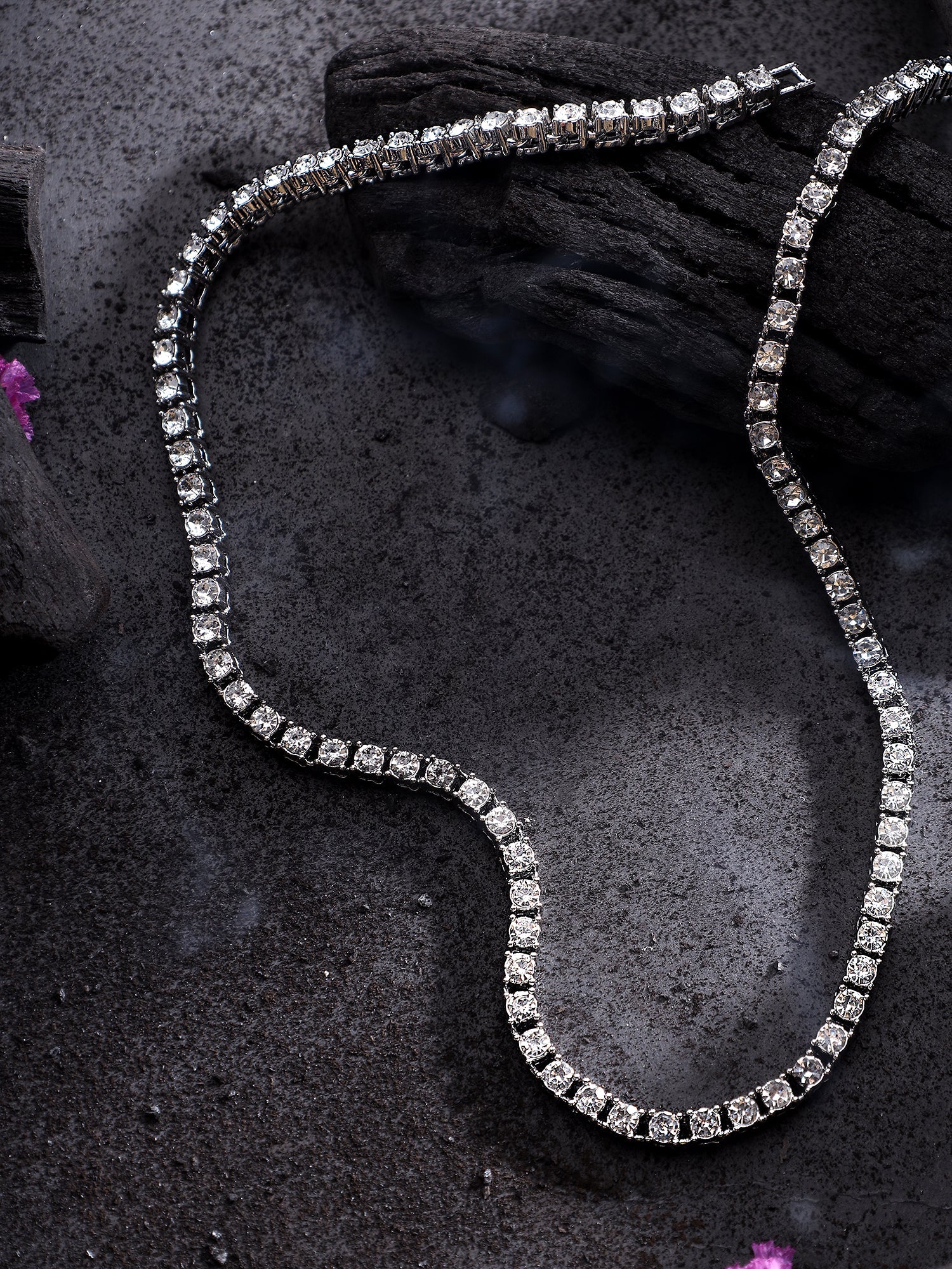 Diamond Tennis Chain (Silver)