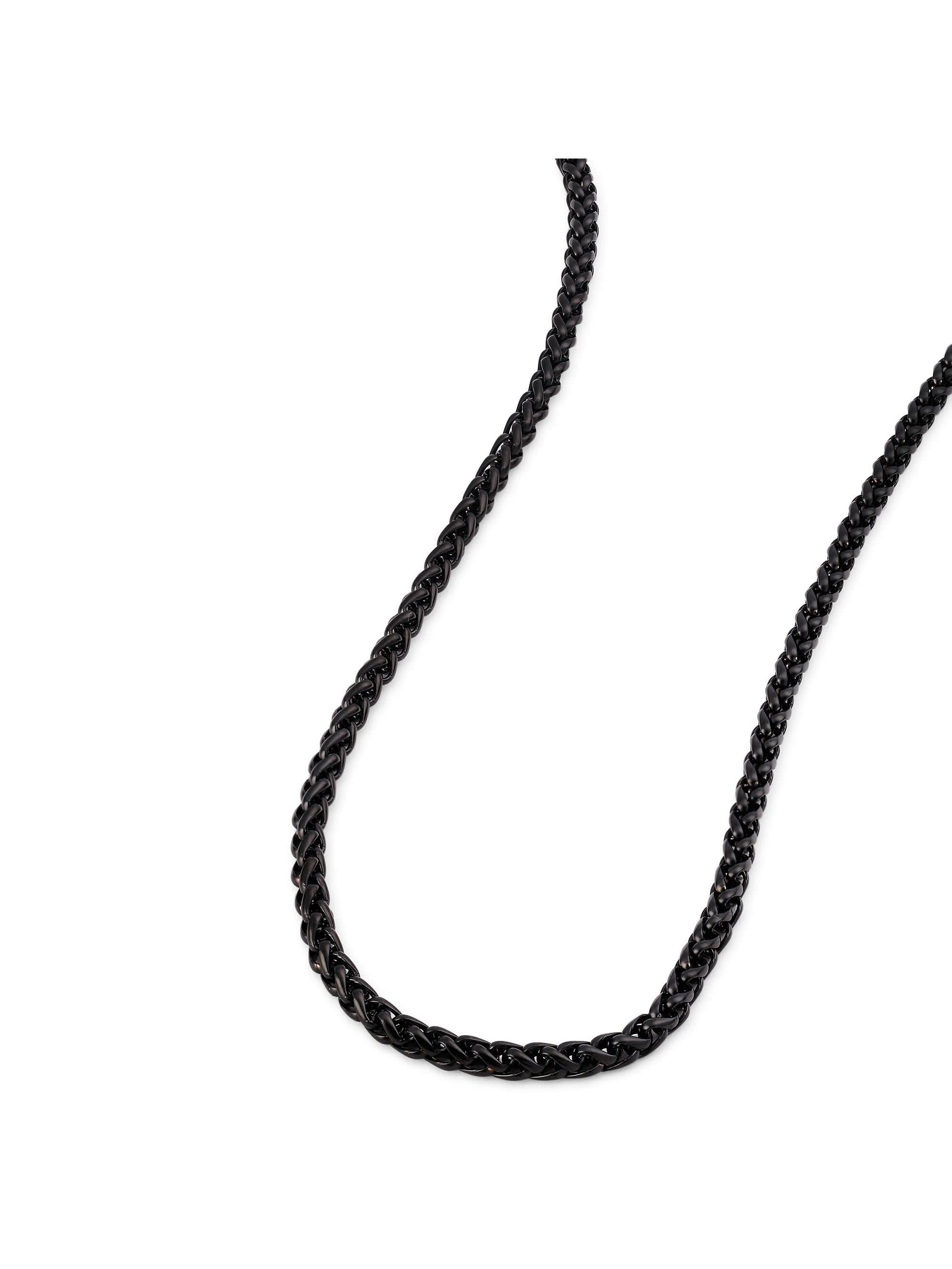Chunky Flower Wheat Chain (Black)