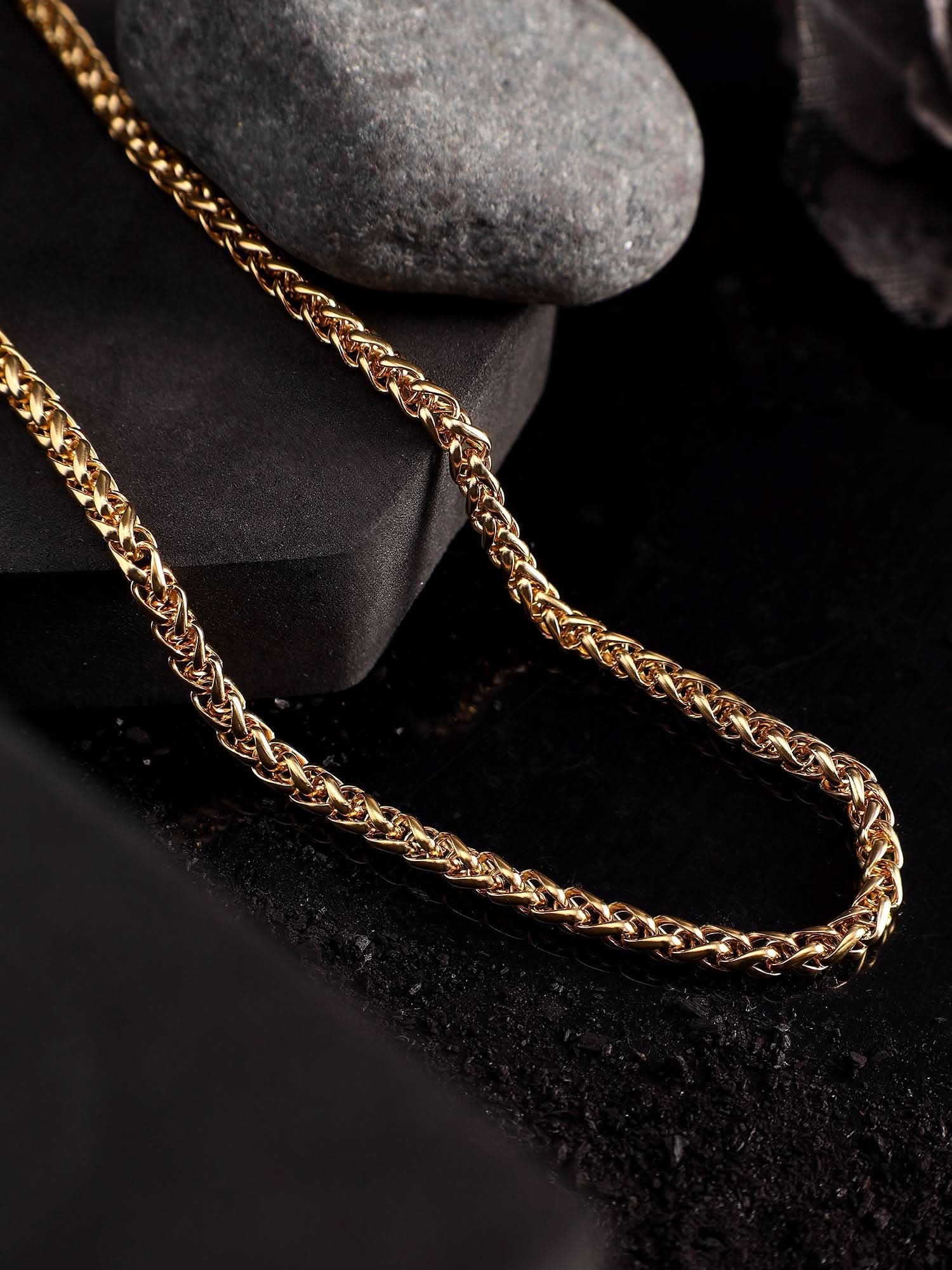 Chunky Flower Wheat Chain (Gold)