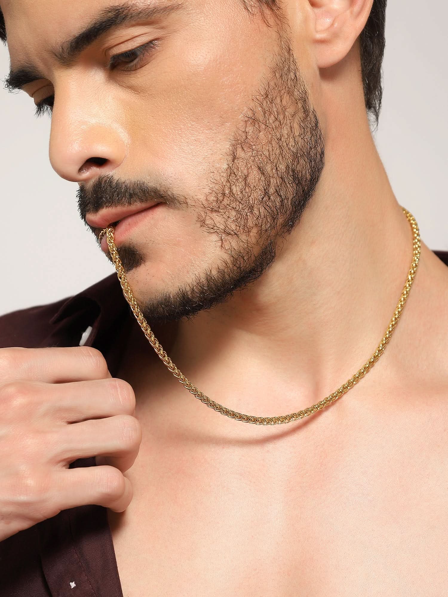 Chunky Flower Wheat Chain (Gold)