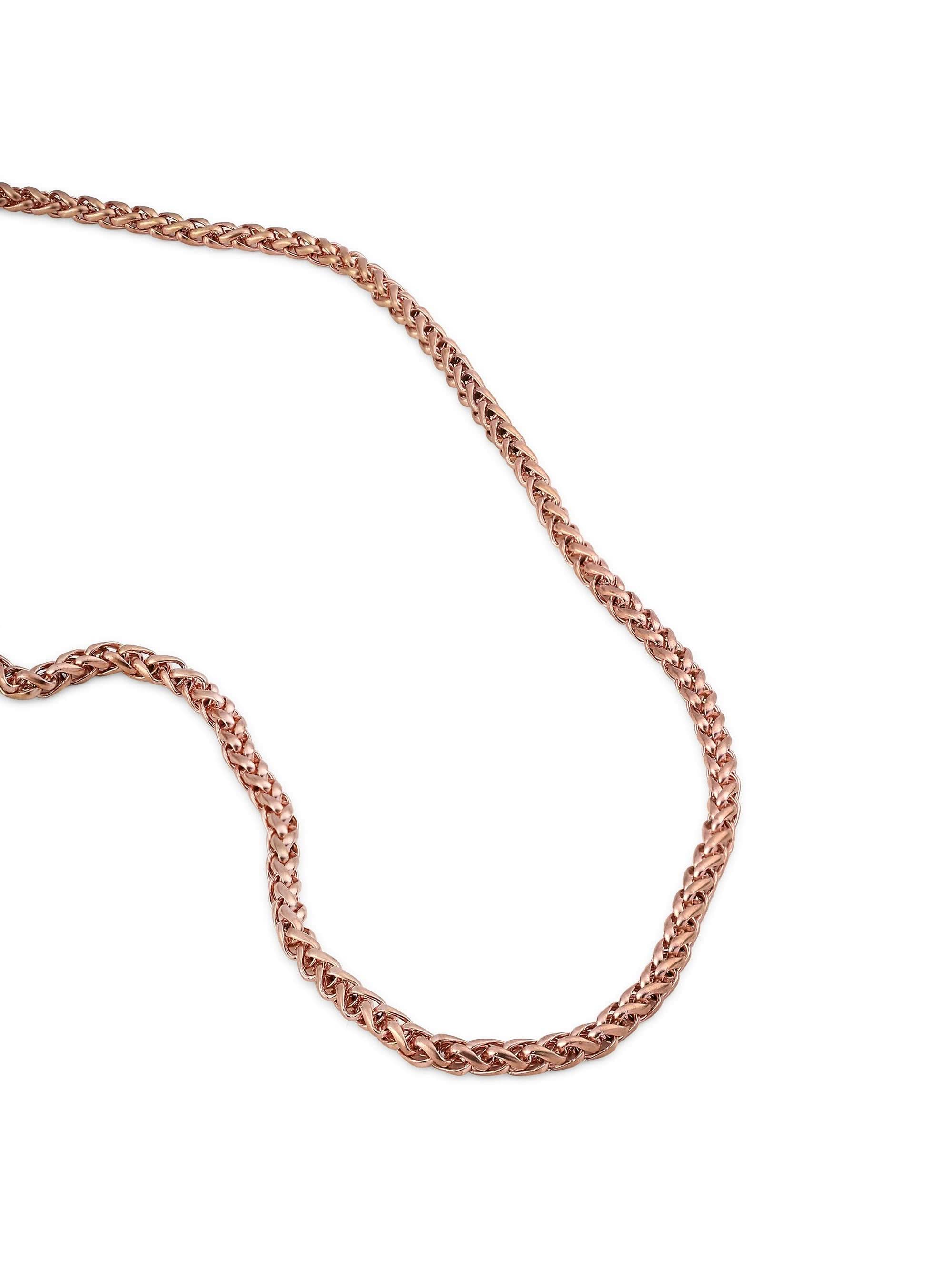 Chunky Flower Wheat Chain (Rose Gold)