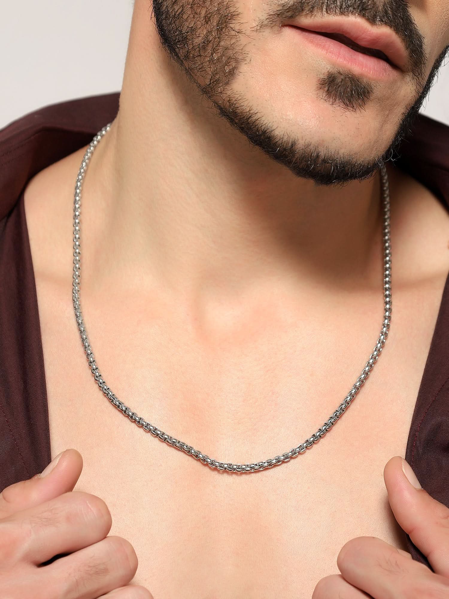 Square Rolo Chain (Silver)