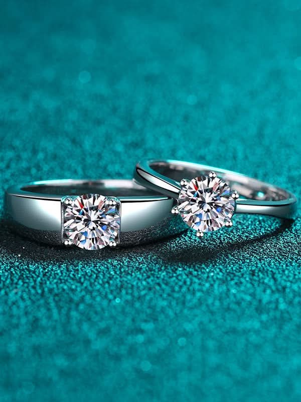 Moon Star Heart Shape Rings Set