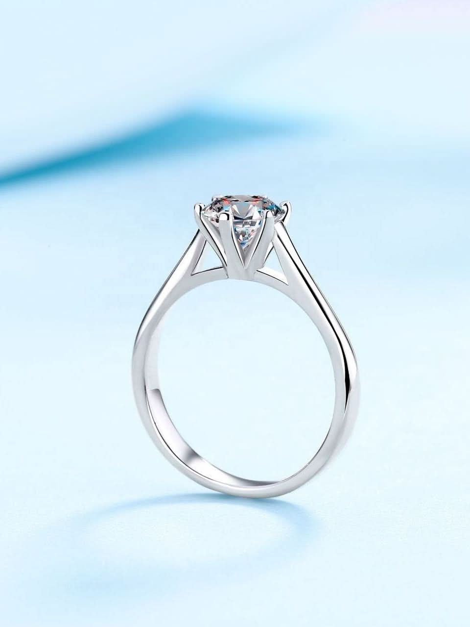 Moon Star Heart Shape Rings Set — matching his and hers silver rings on display