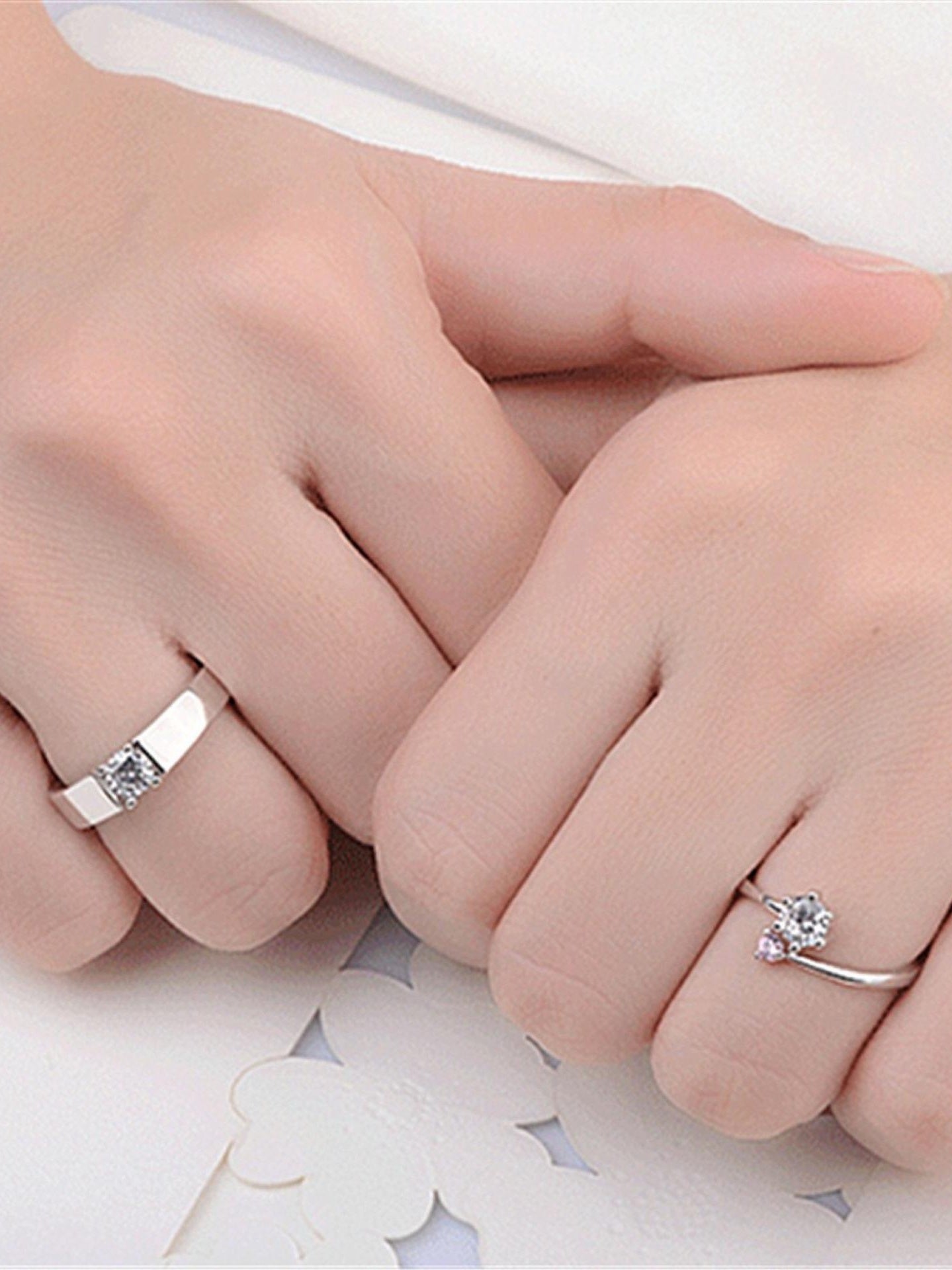 Korean Style Couple Ring Set