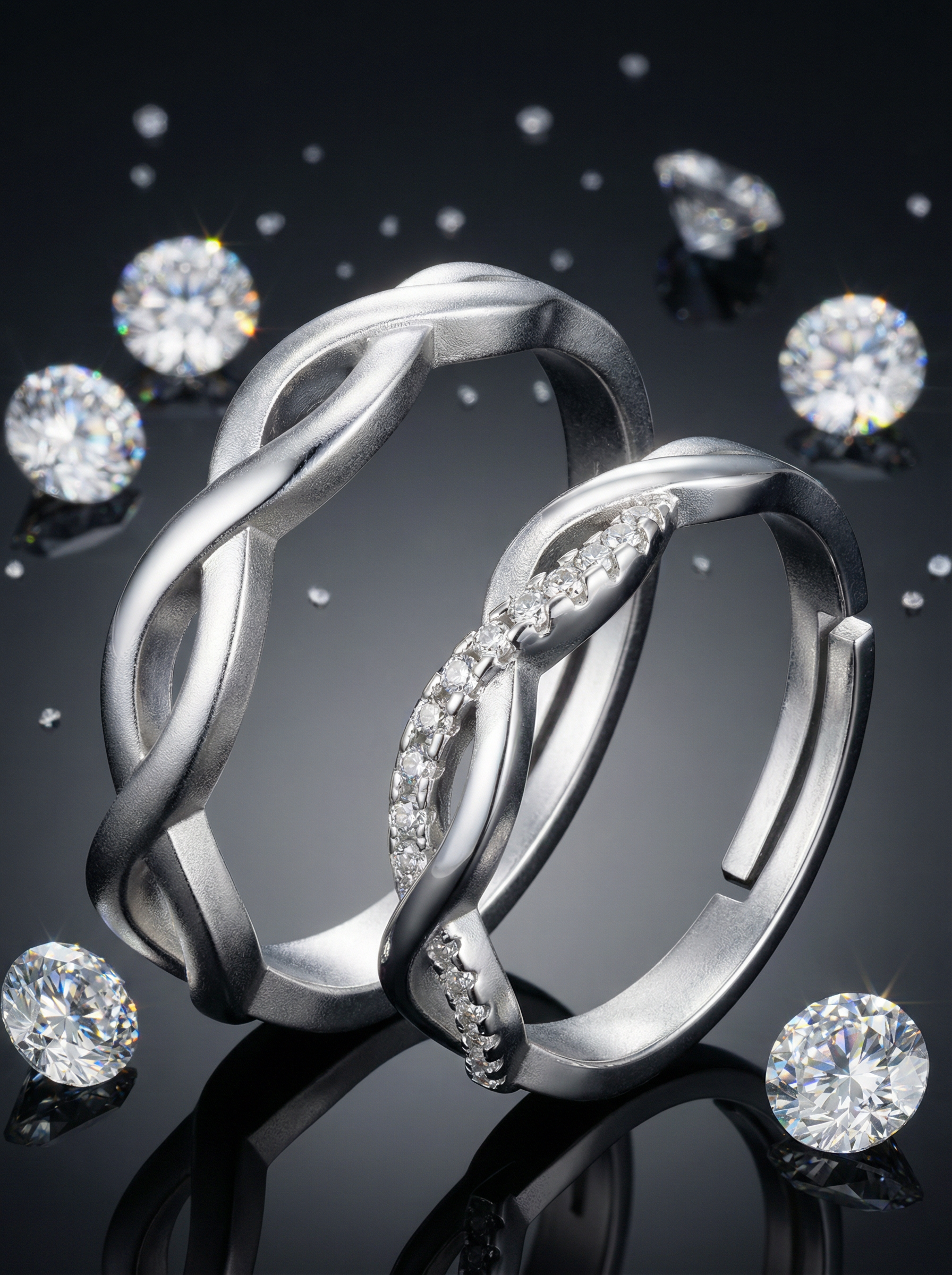 Infinite Love Couple Ring Set