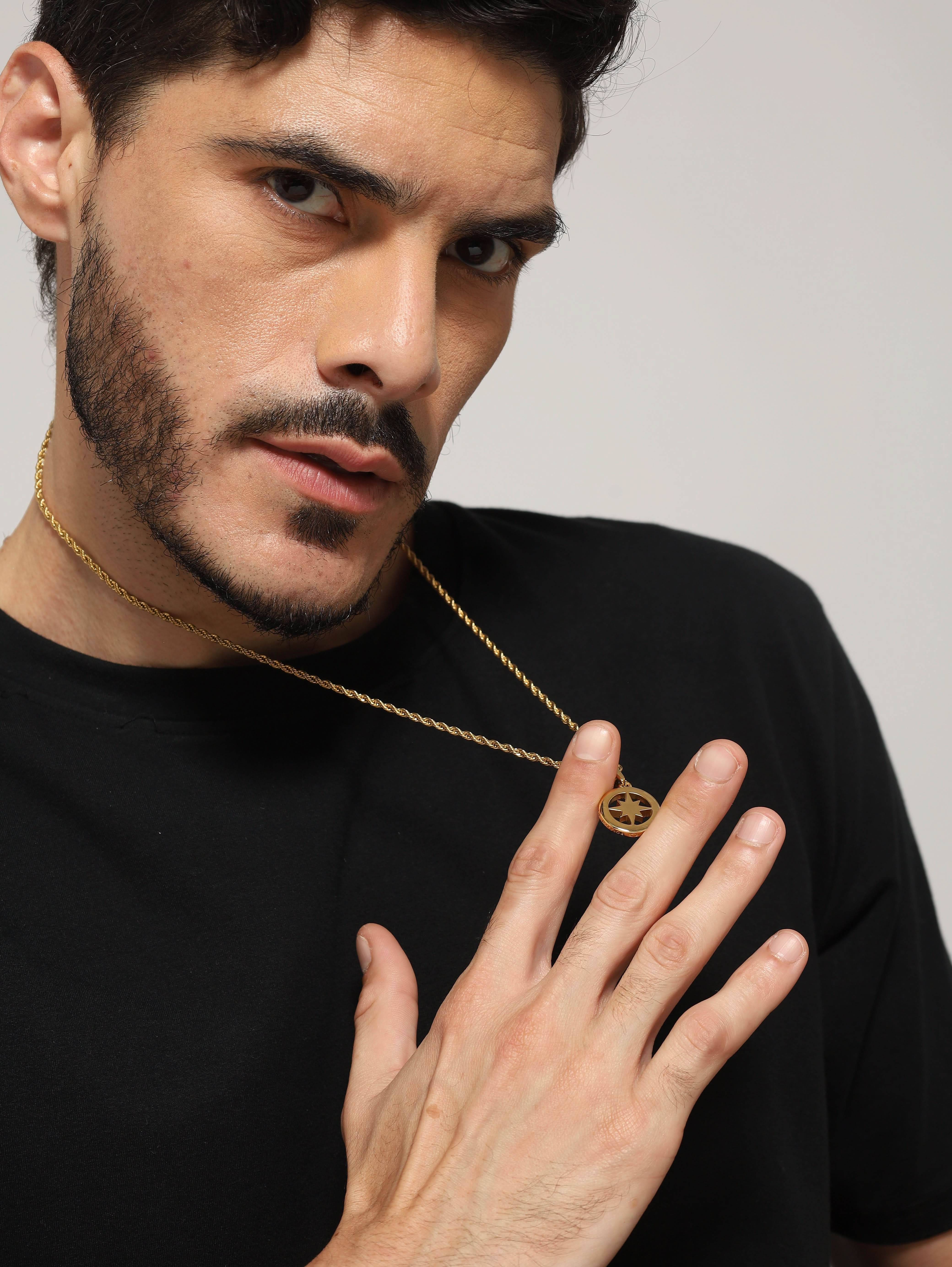 North Star Compass Pendant (Gold)