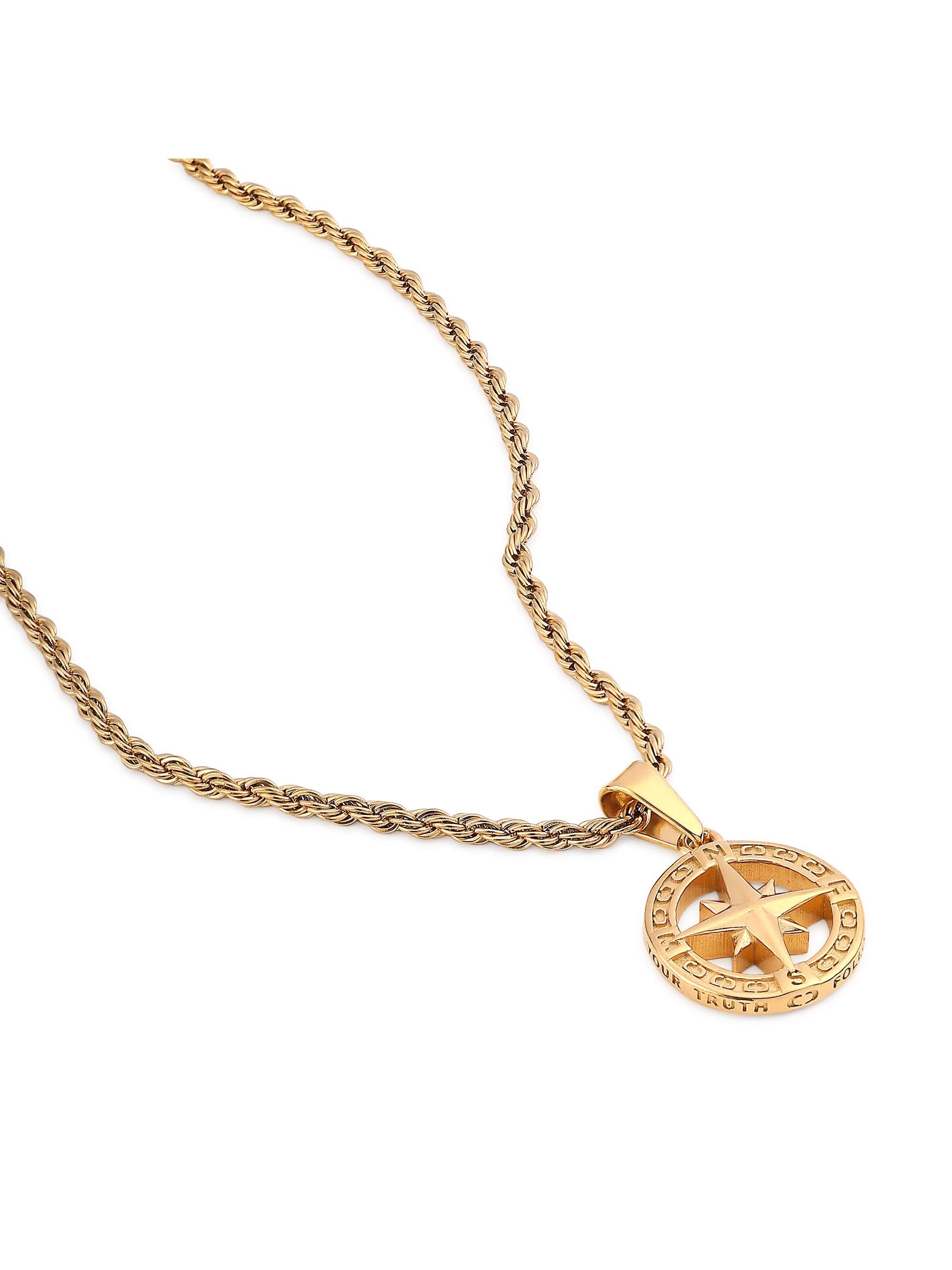North Star Compass Pendant (Gold)
