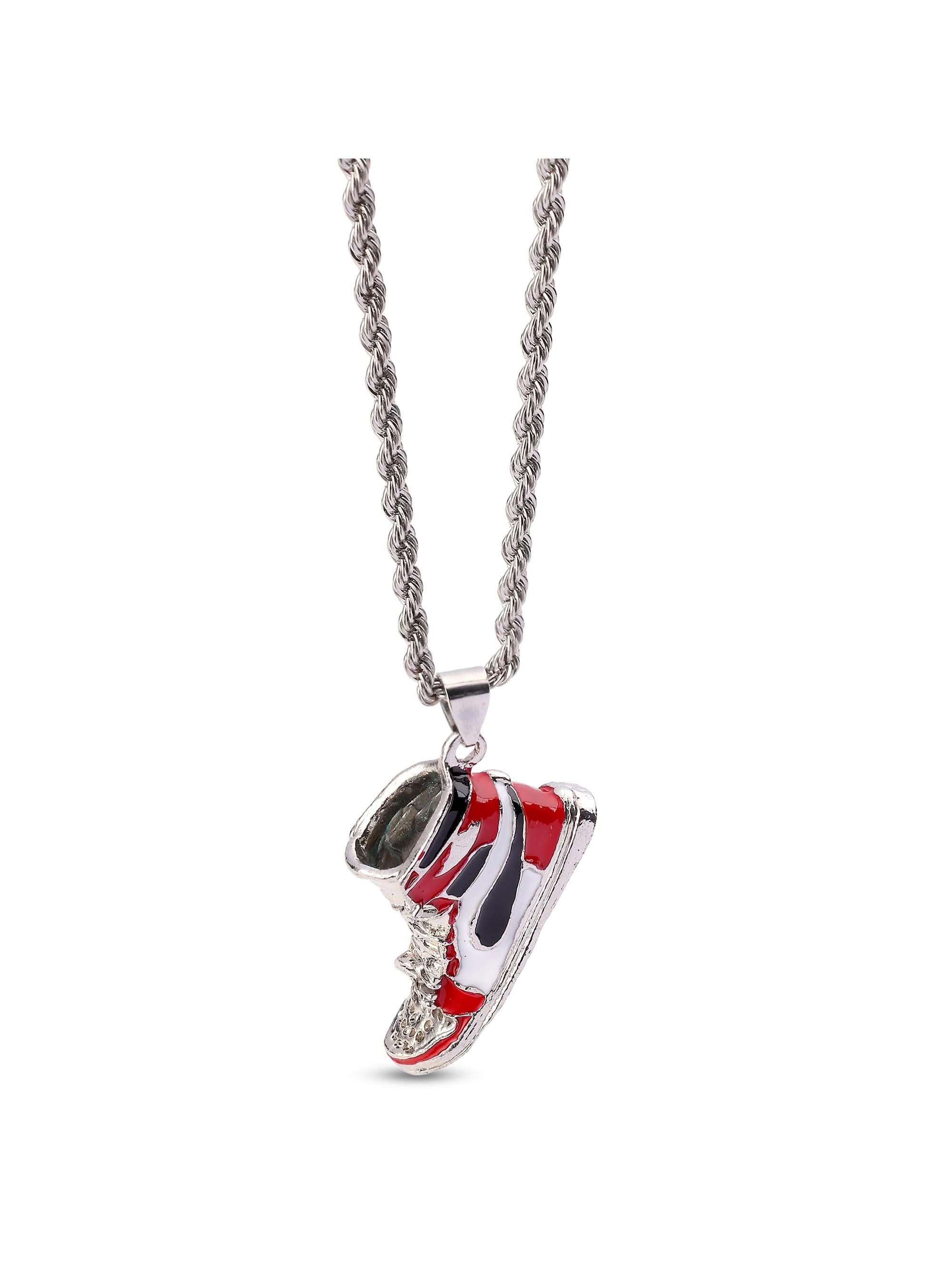 Sneaker Pendant in red on white background — men's red pendant