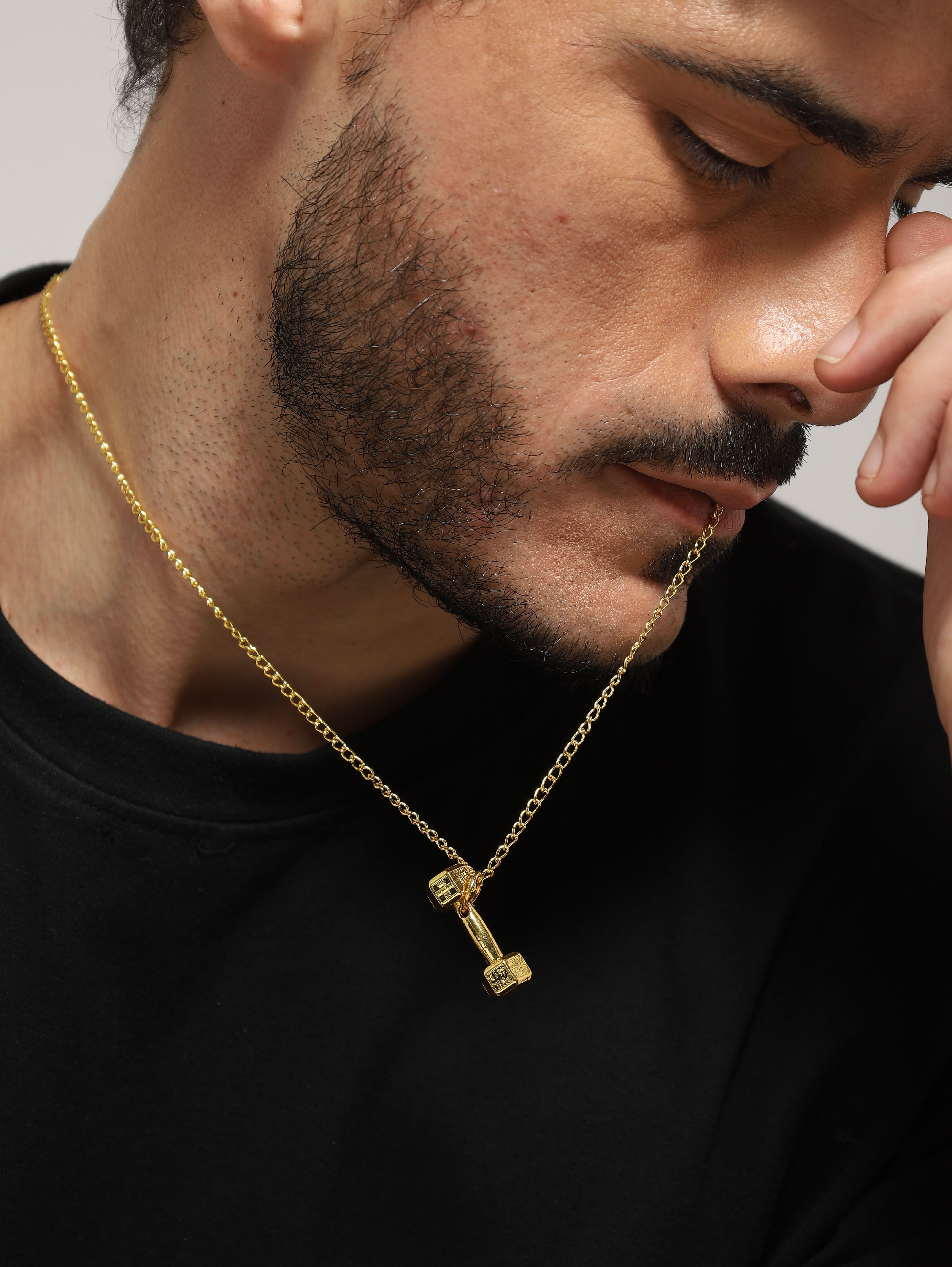 Dumbell Pendant (Gold)