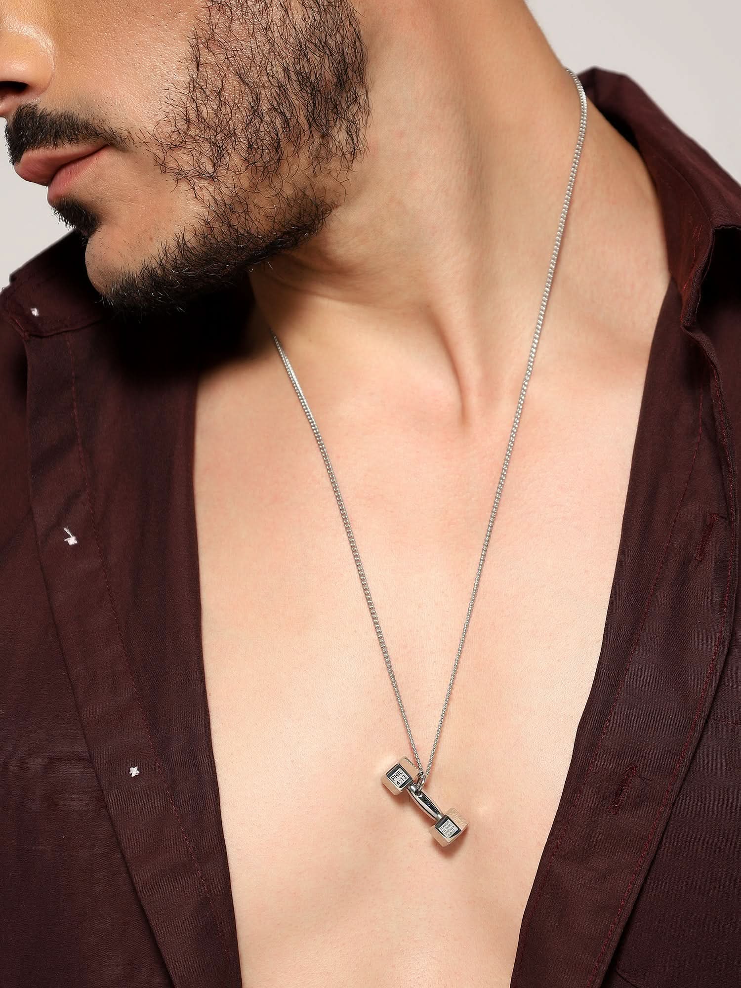 Dumbell Pendant (Silver)