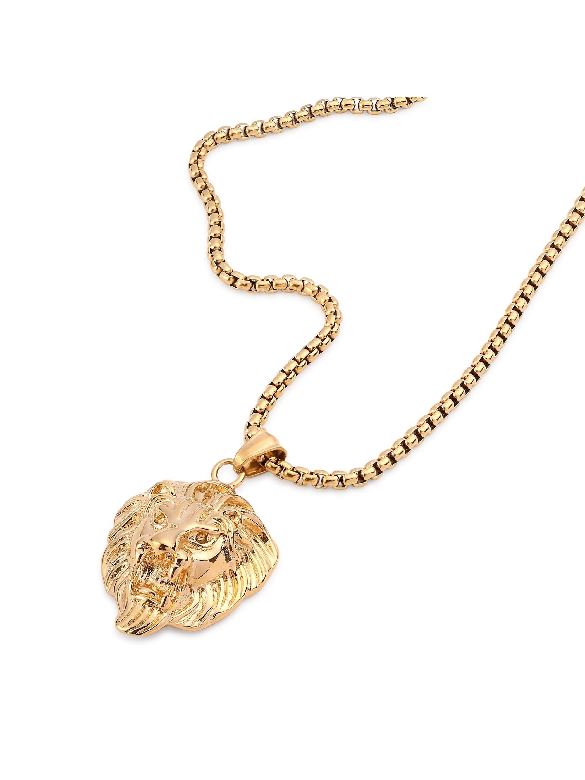 Lion Head Pendant (Gold)