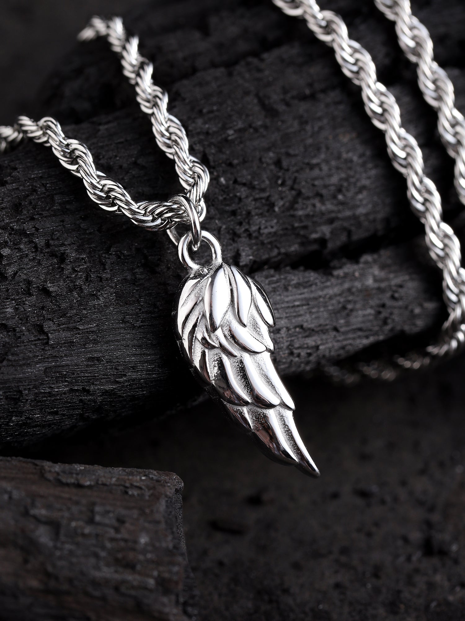 Cupid Angel Wing Pendant (Silver)