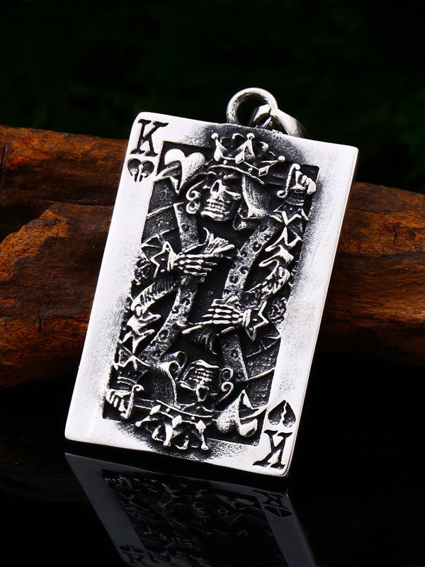 Poker King Pendant (Silver)