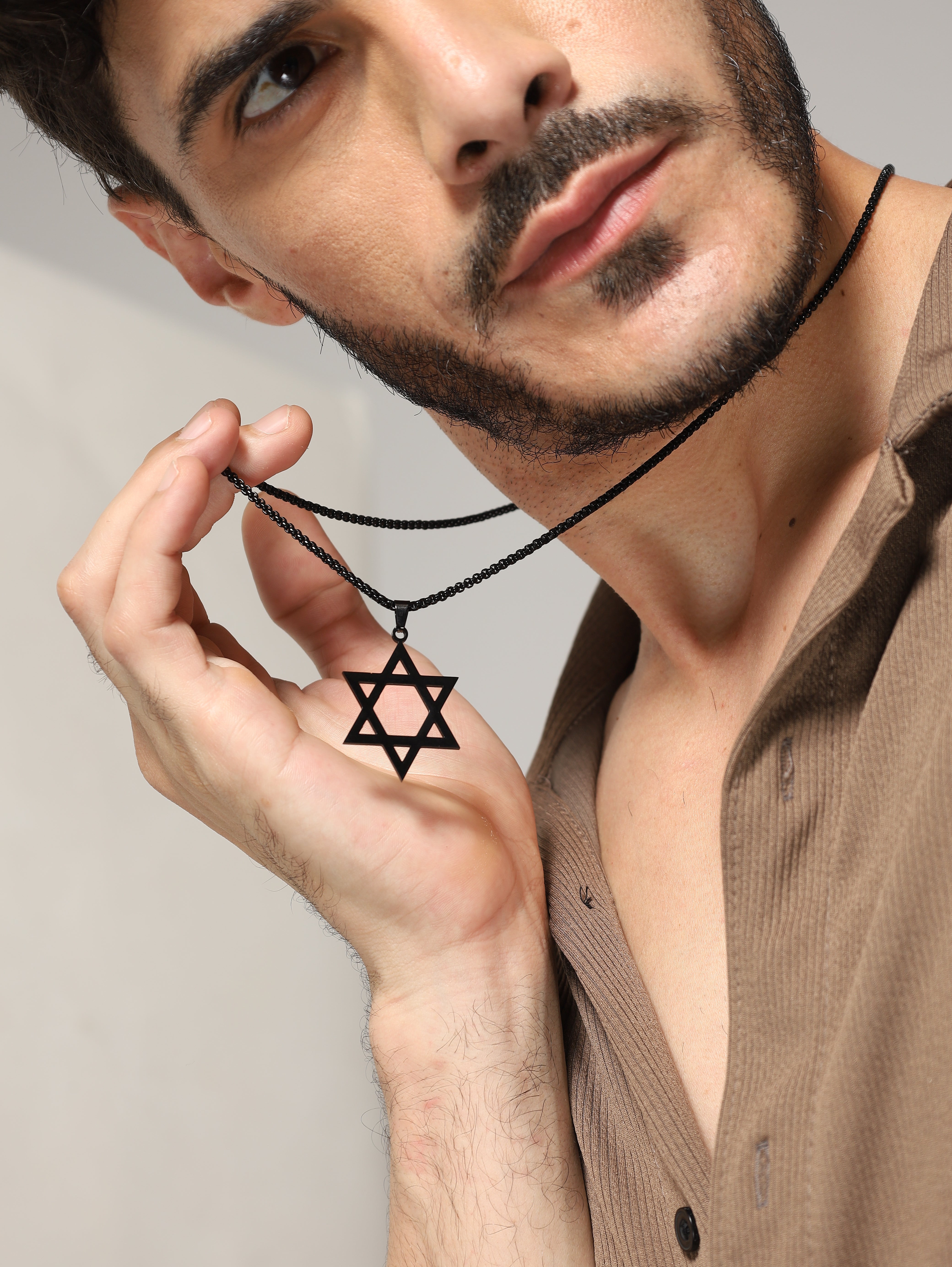 Six Pointed Star Pendant (Black)