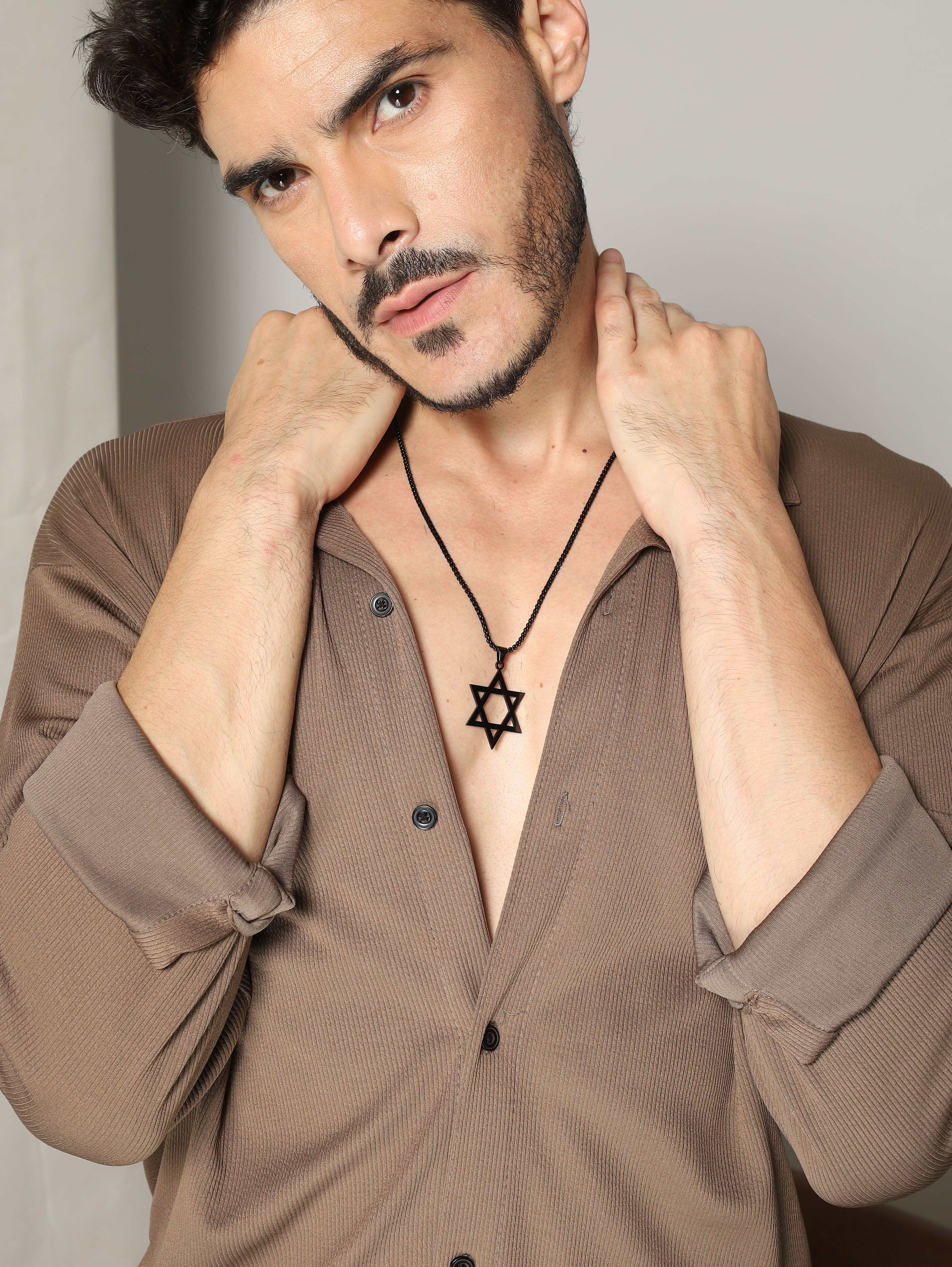 Six Pointed Star Pendant (Black)