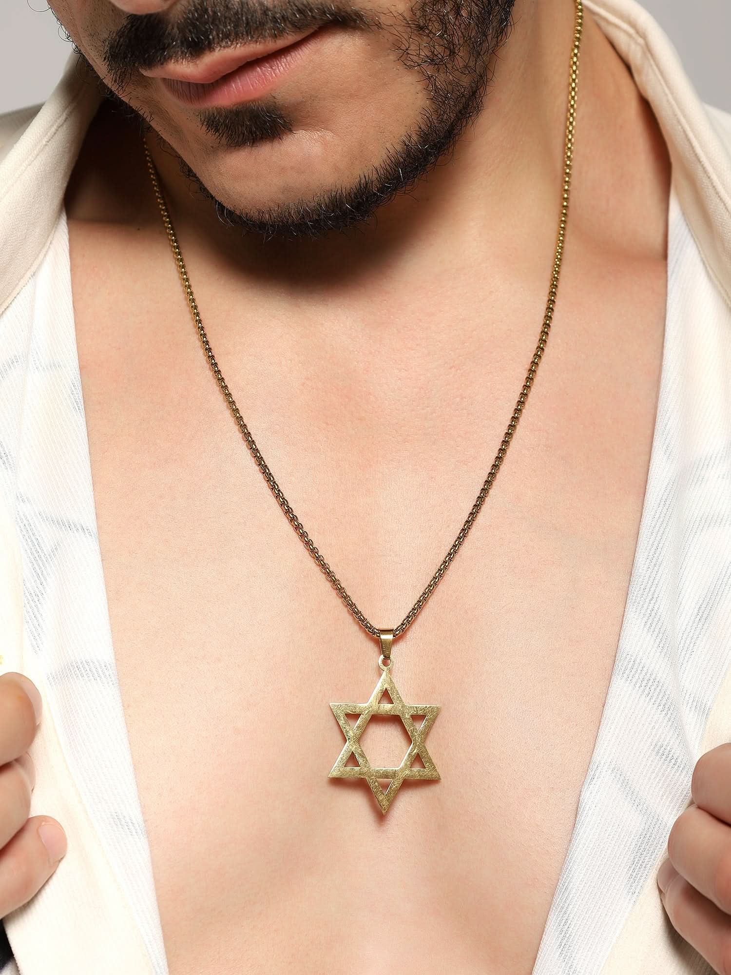 Six Pointed Star Pendant (Gold)