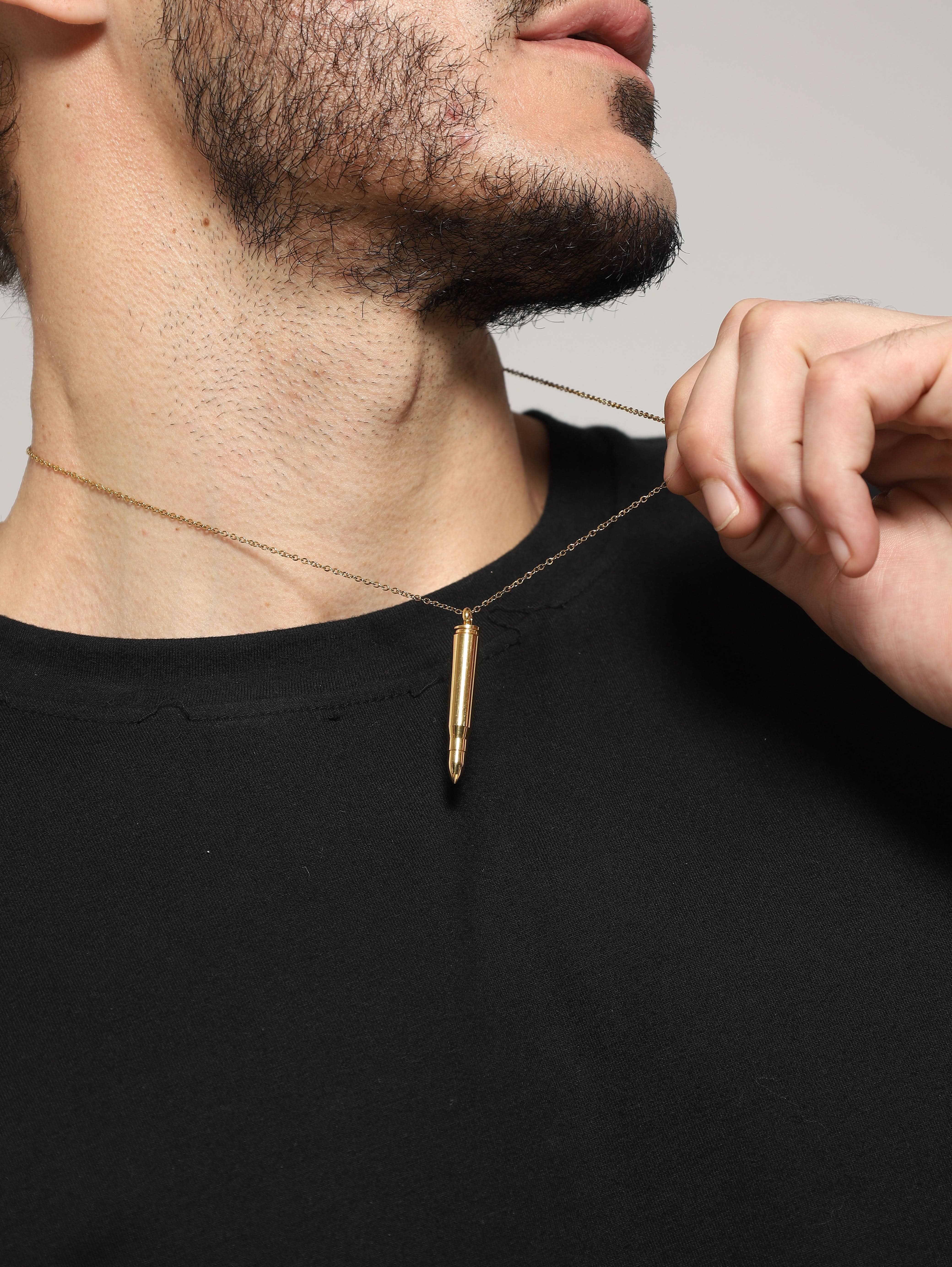 Bullet Head Pendant (Gold)