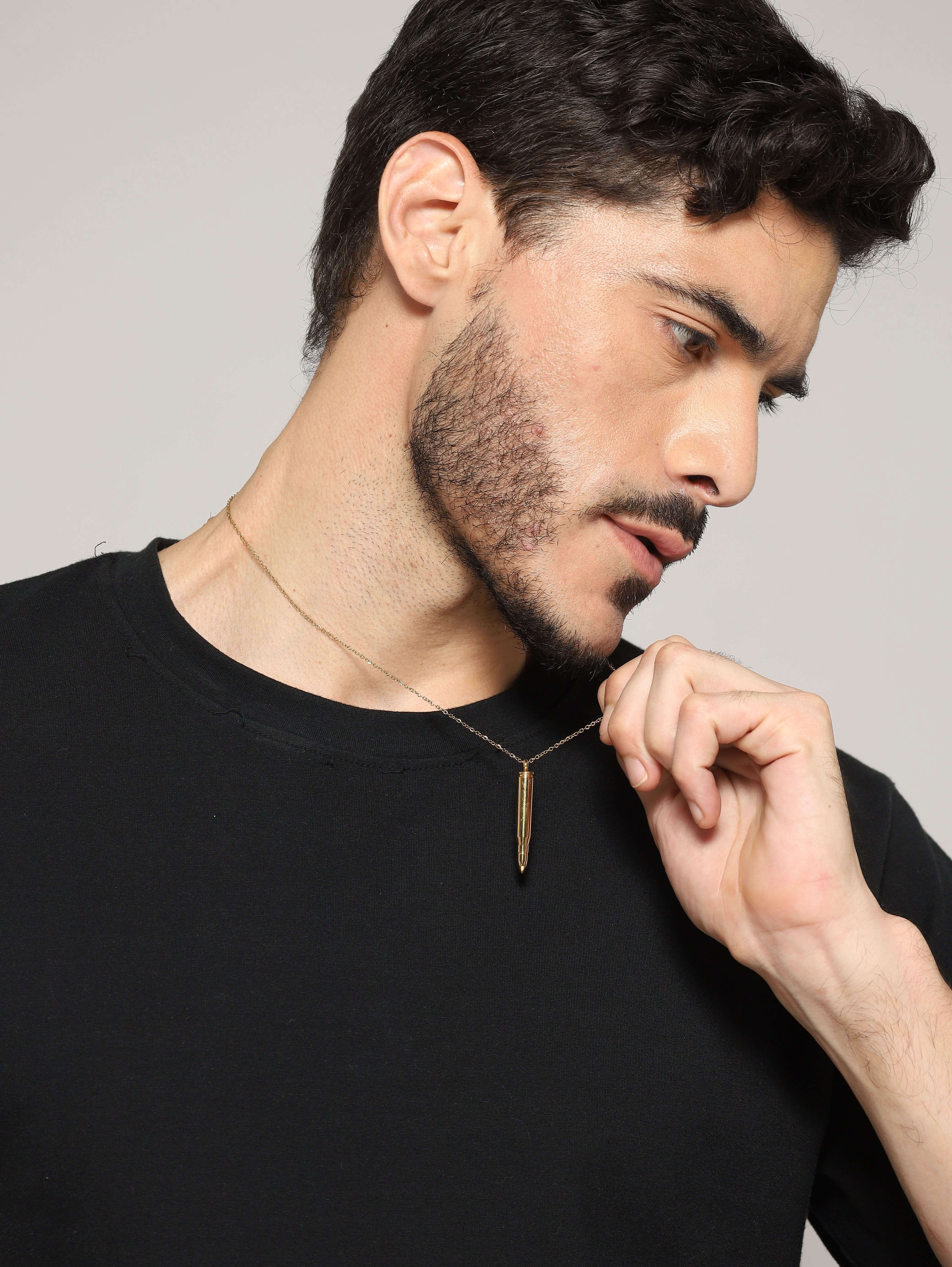 Bullet Head Pendant (Gold)