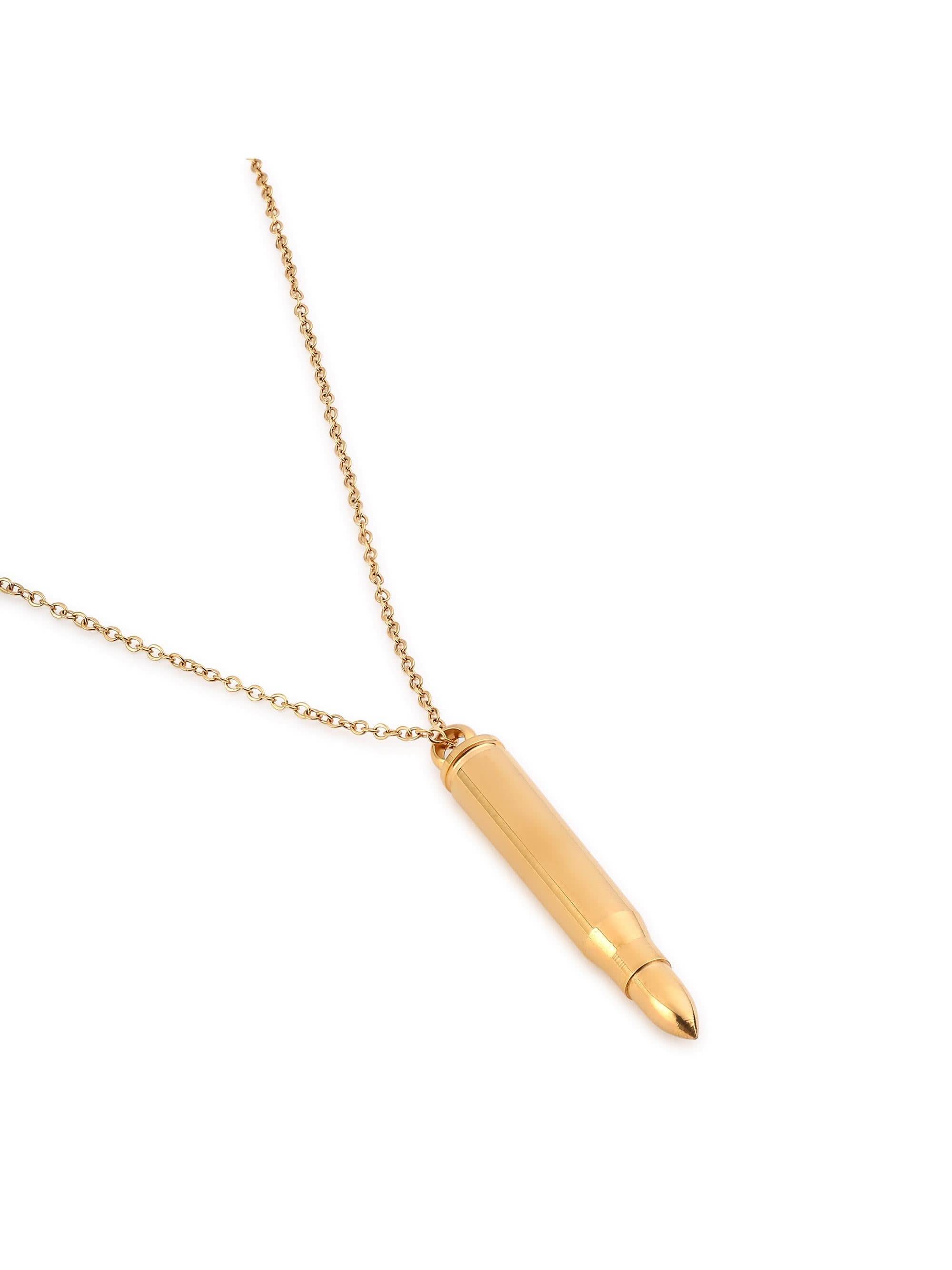 Bullet Head Pendant (Gold)
