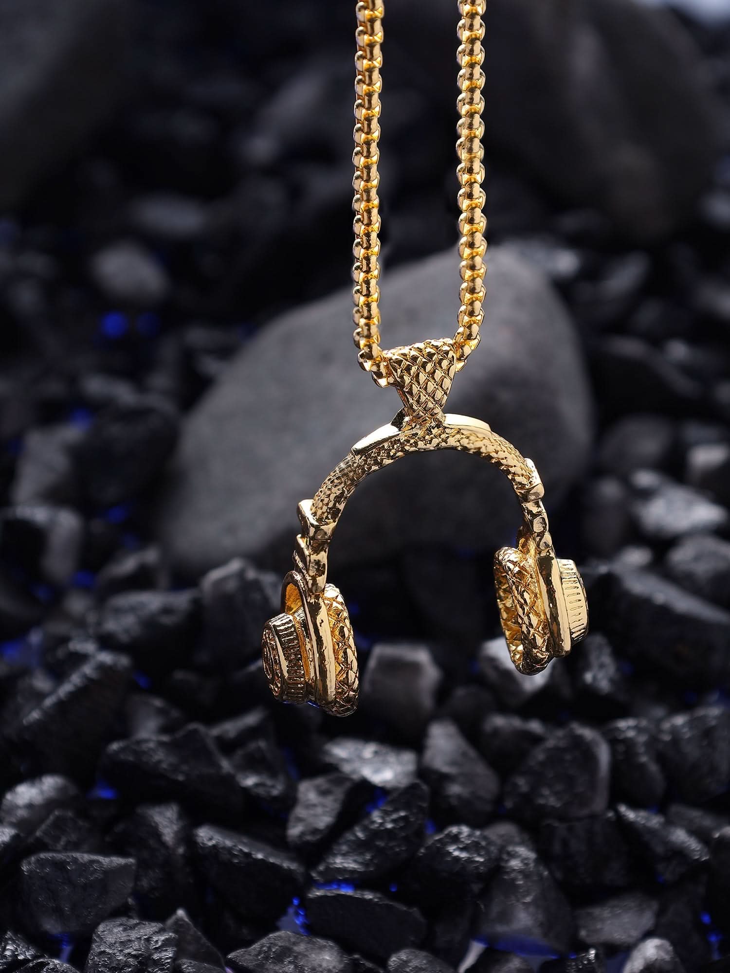 DJ Music Phone Pendant (Gold)