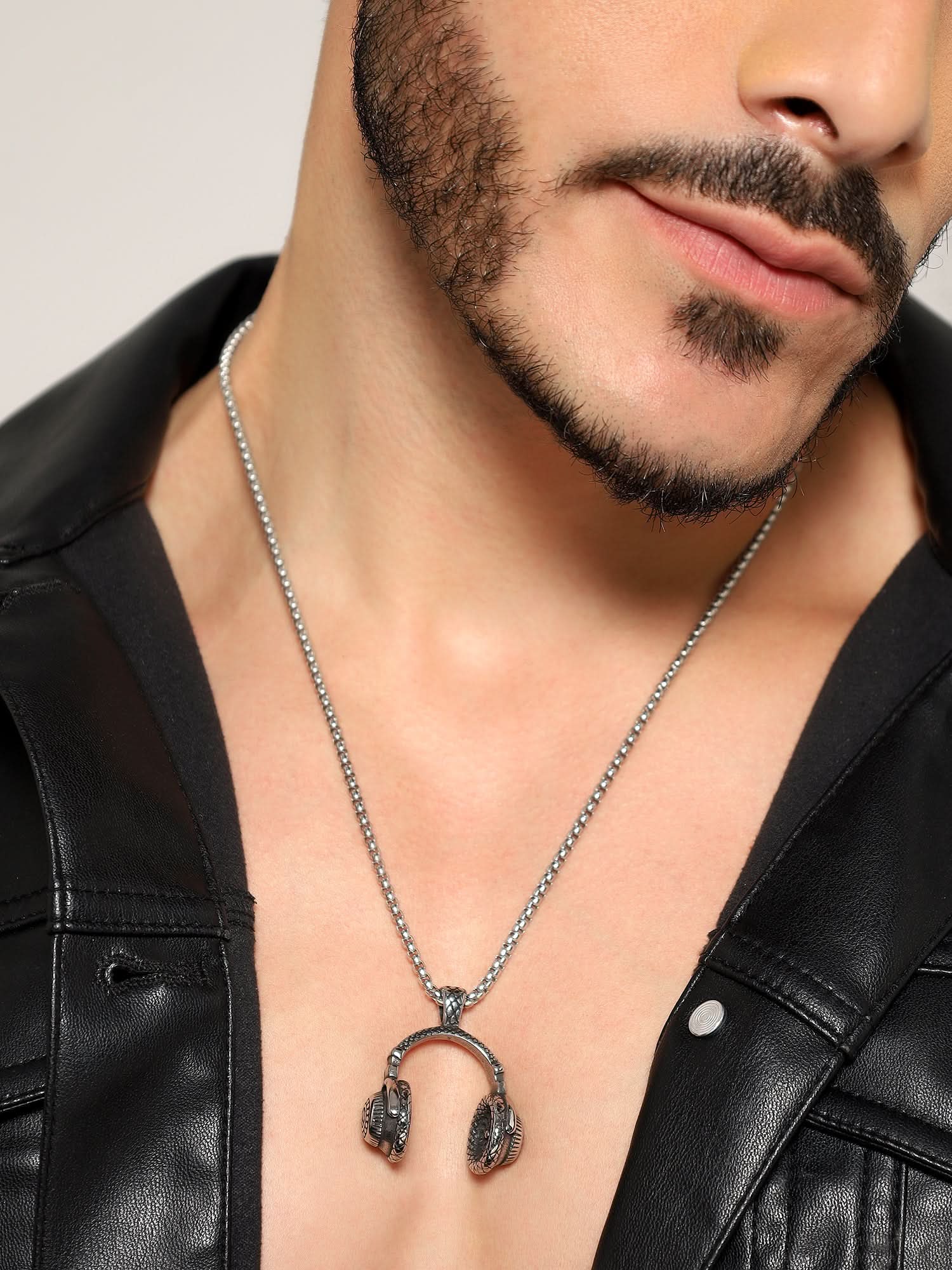 DJ Music Phone Pendant (Silver)