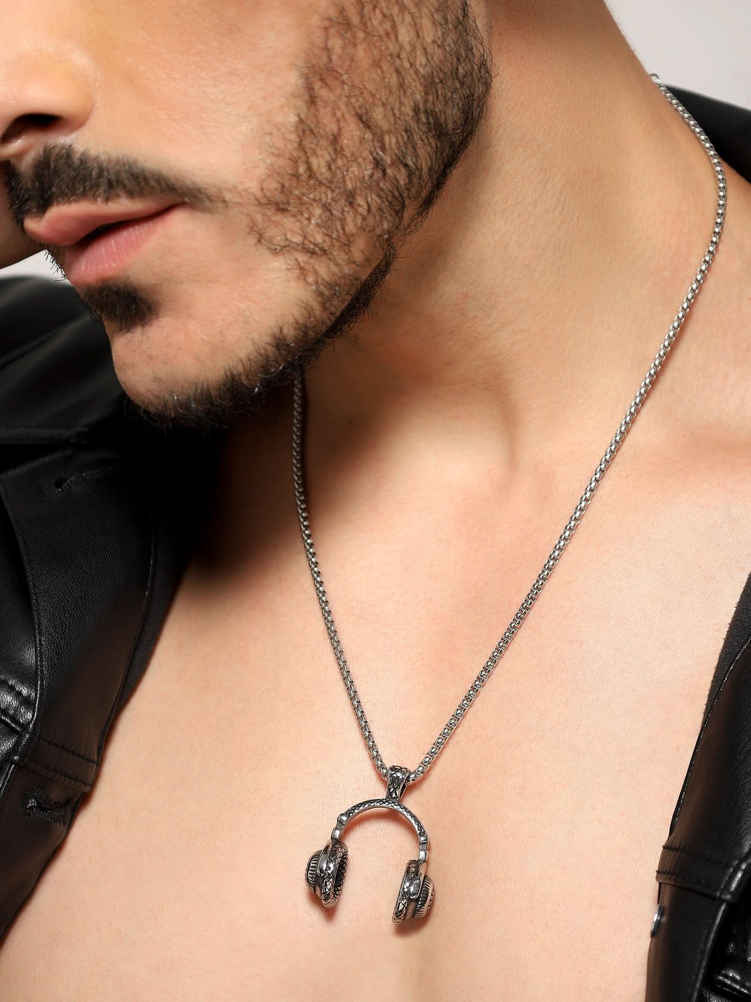 DJ Music Phone Pendant (Silver)