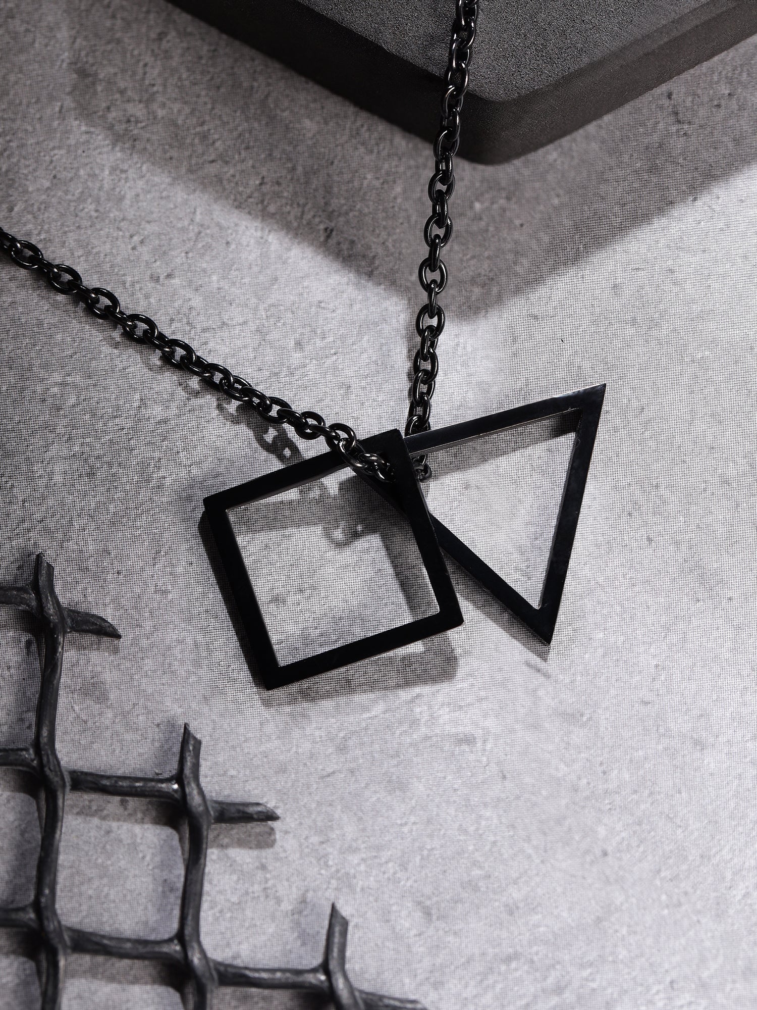 Square Triangle Designer Pendant (Black)