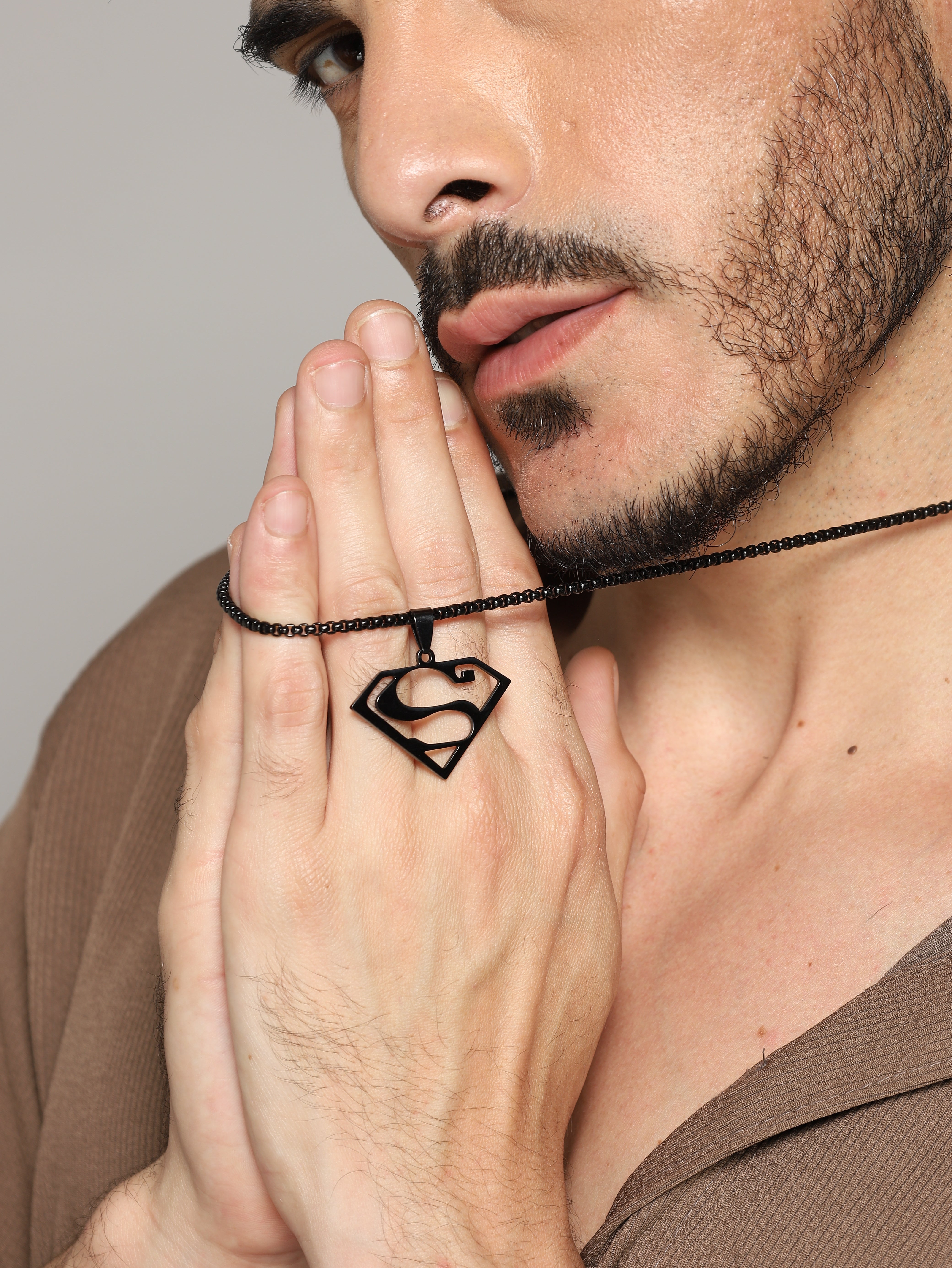 Superman Krypton Icon Pendant (Black)