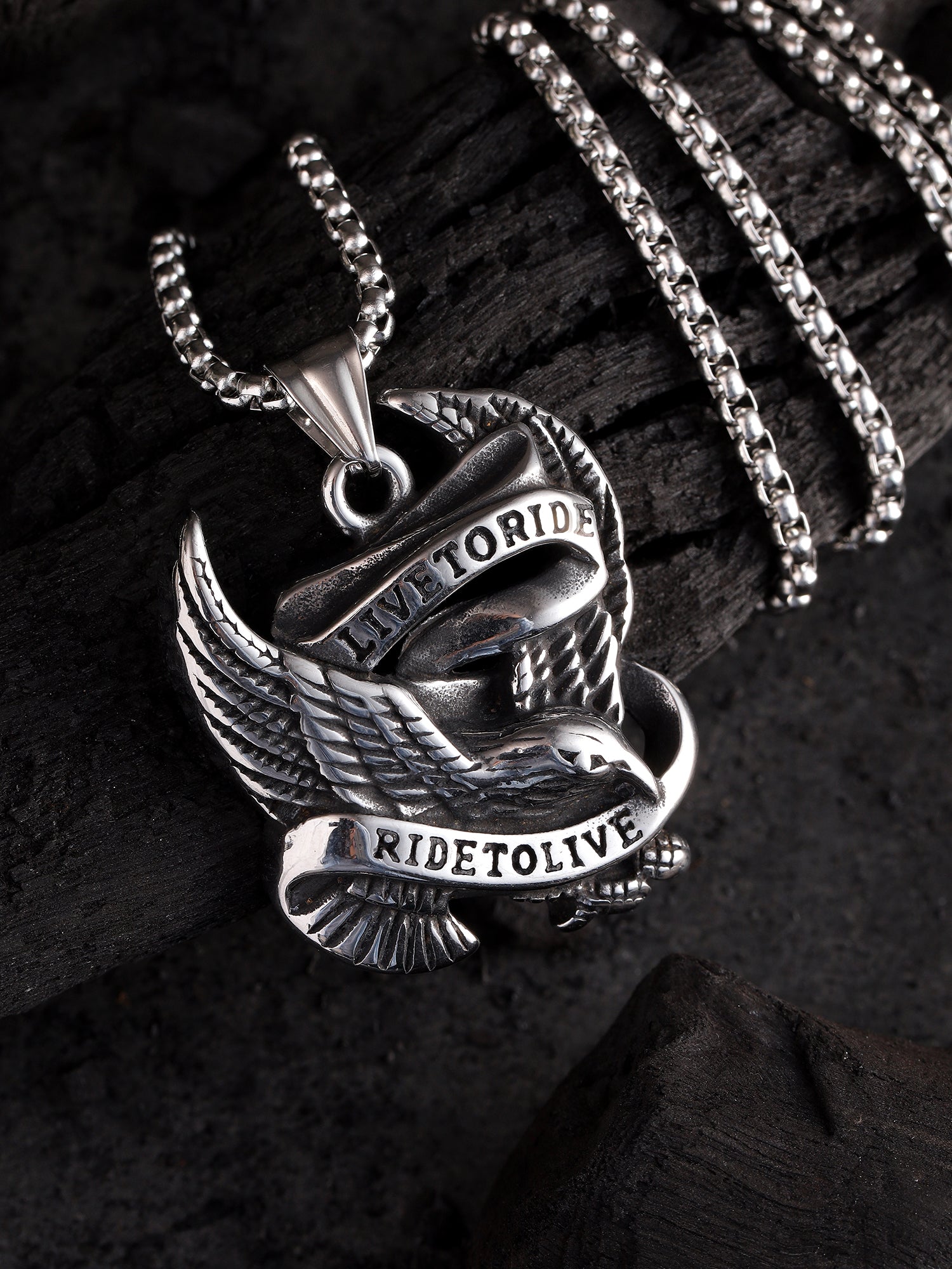 Biker Spirit Rider Pendant (Silver)