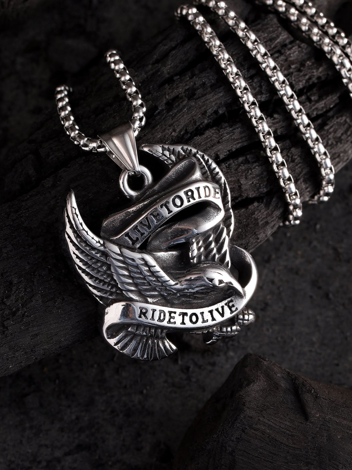 Biker Spirit Rider Pendant (Silver)