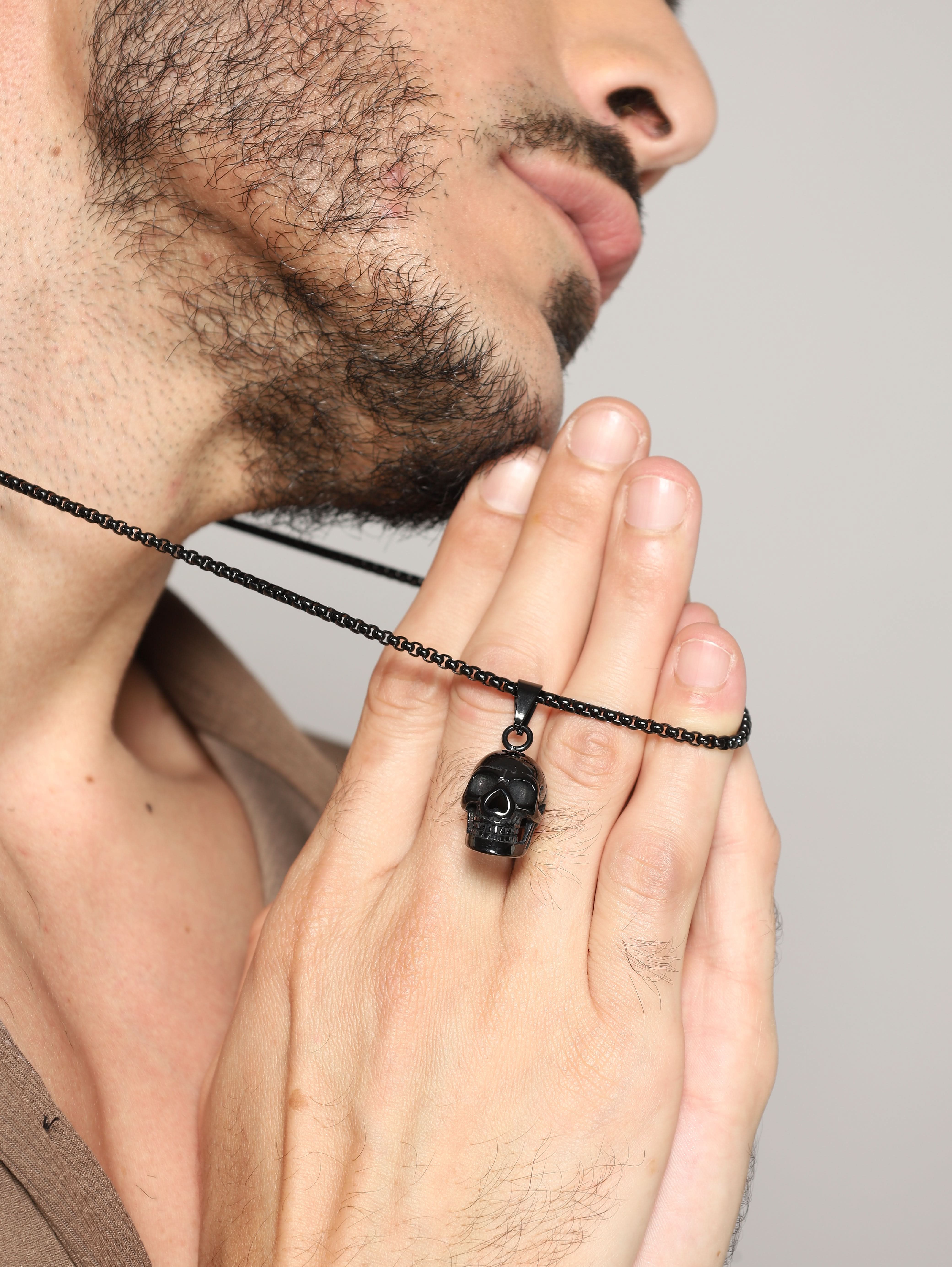 Midnight Skull Pendant (Black)