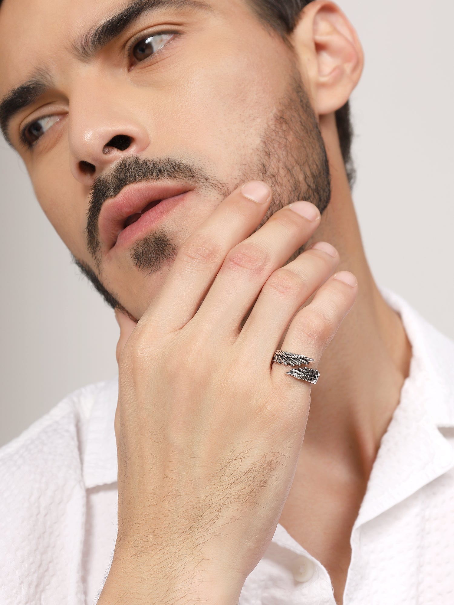 Old Feather Ring (Silver)