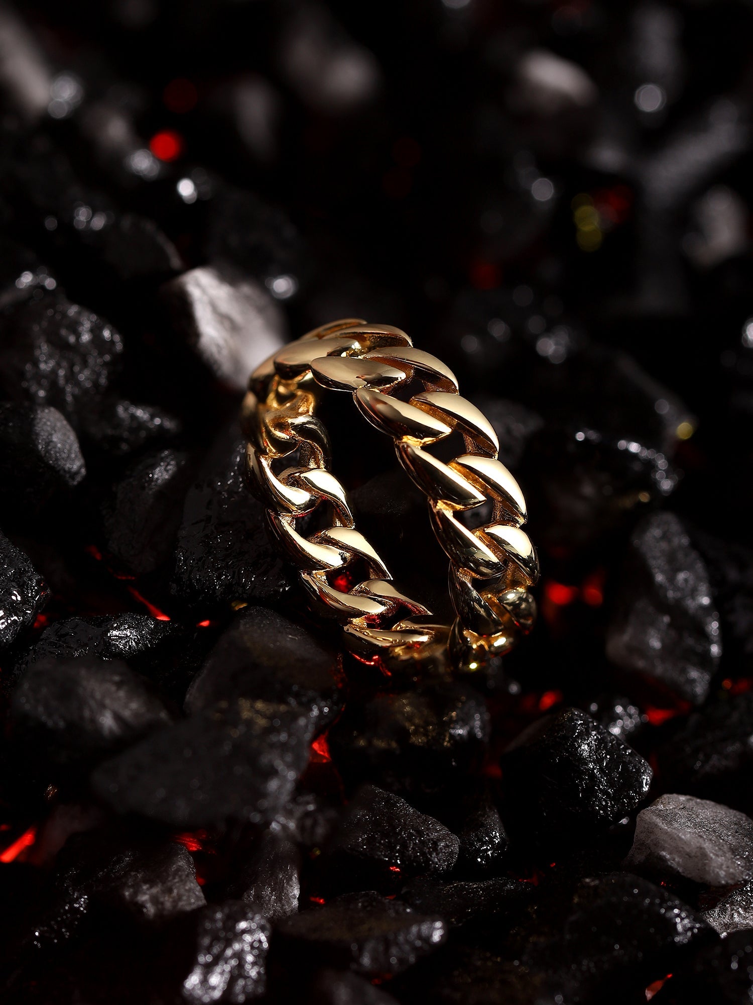 Cuban Link Finger Ring (Gold)