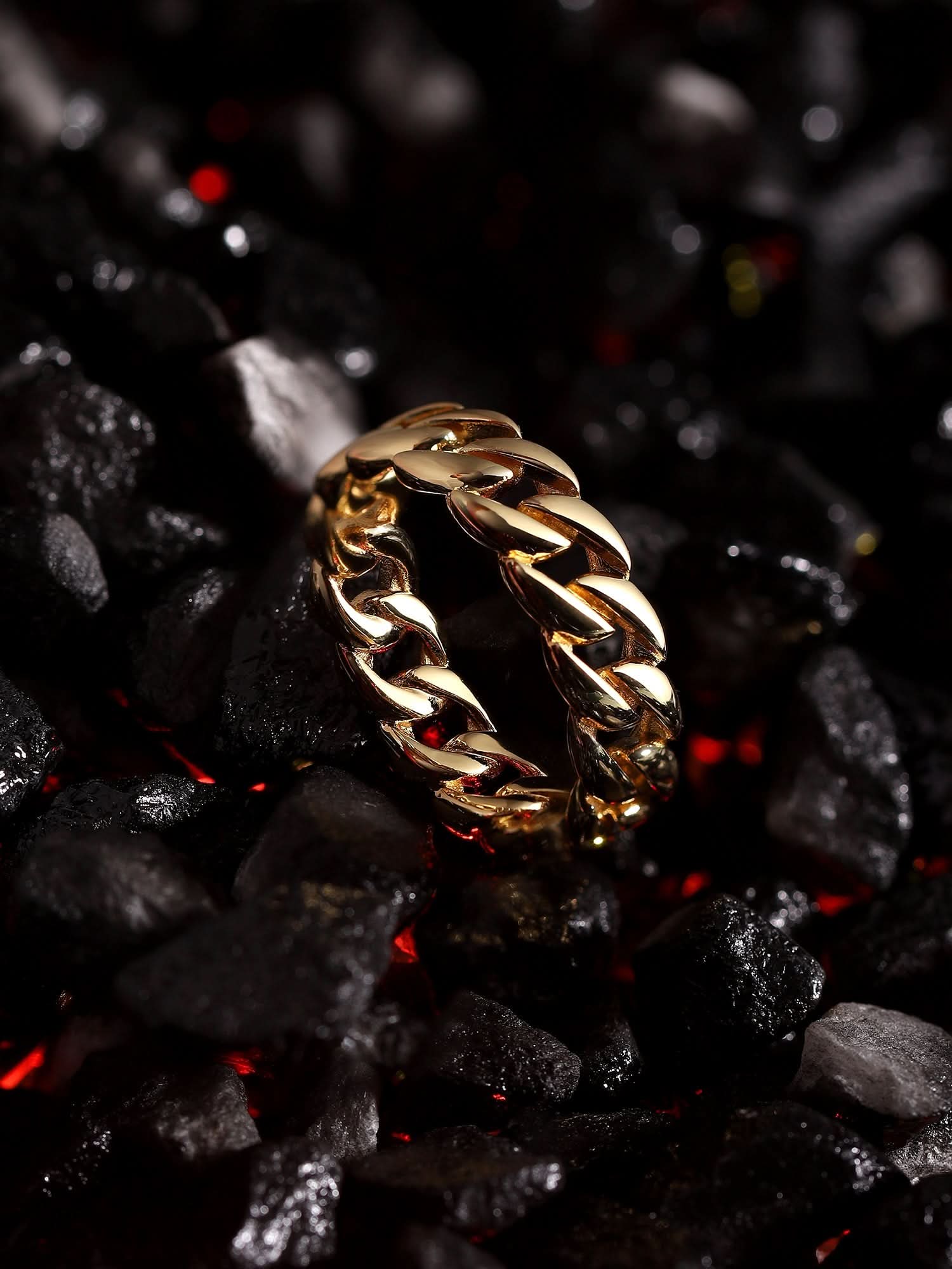 Cuban Link Finger Ring (Gold)