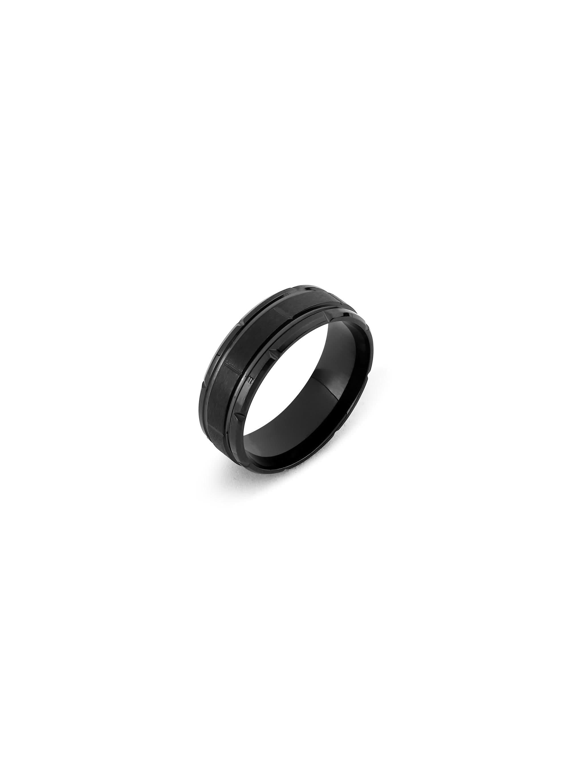 Tungsten Pattern Ring (Black)