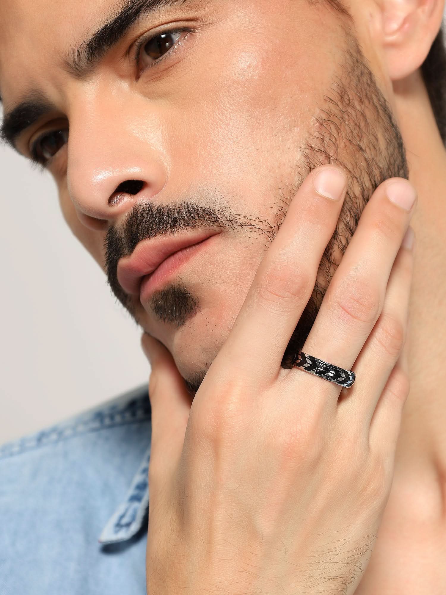 Tyre Pattern Ring (Silver)