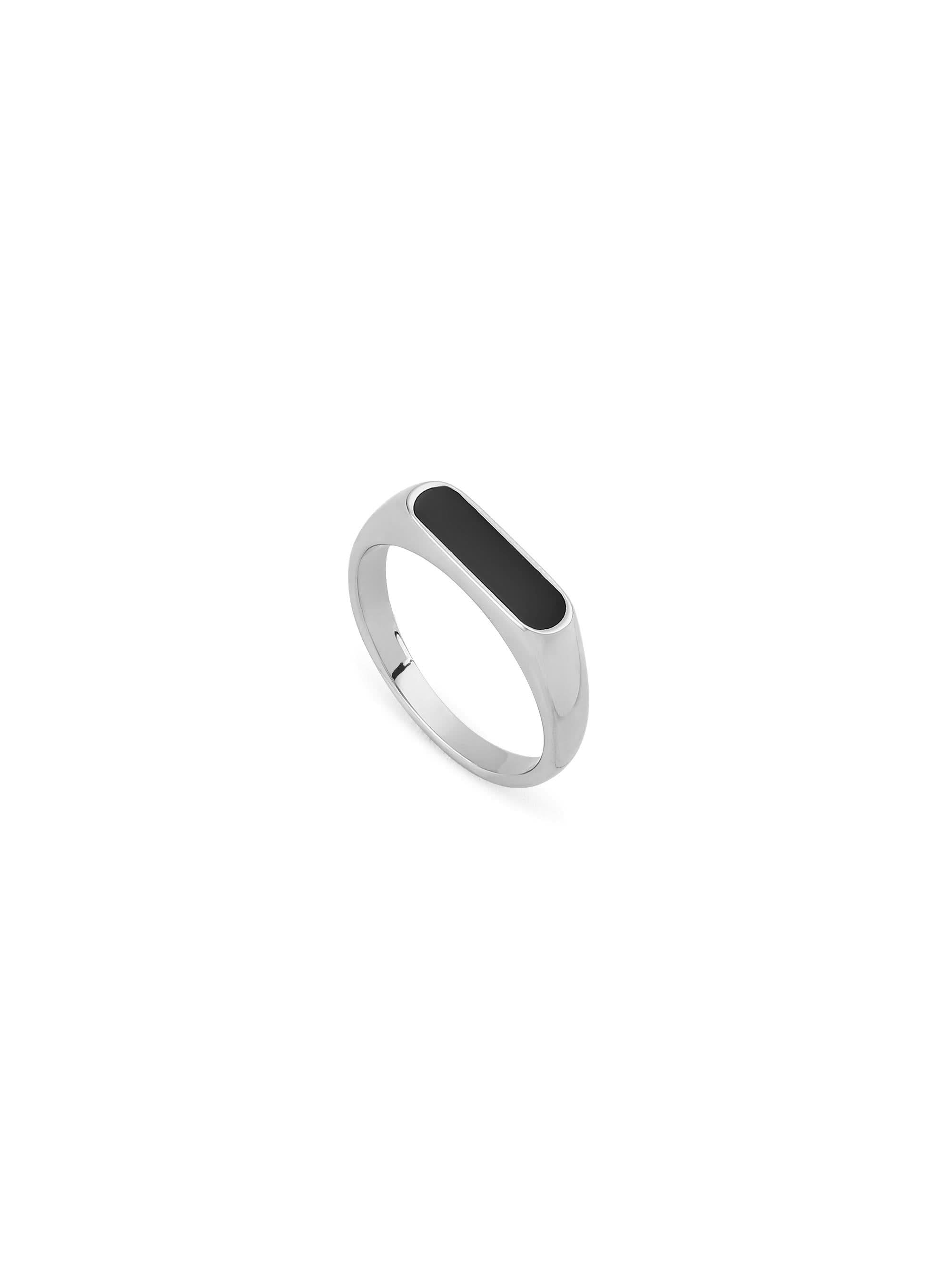 Crown Fing Ring in silver on white background — men's silver ring